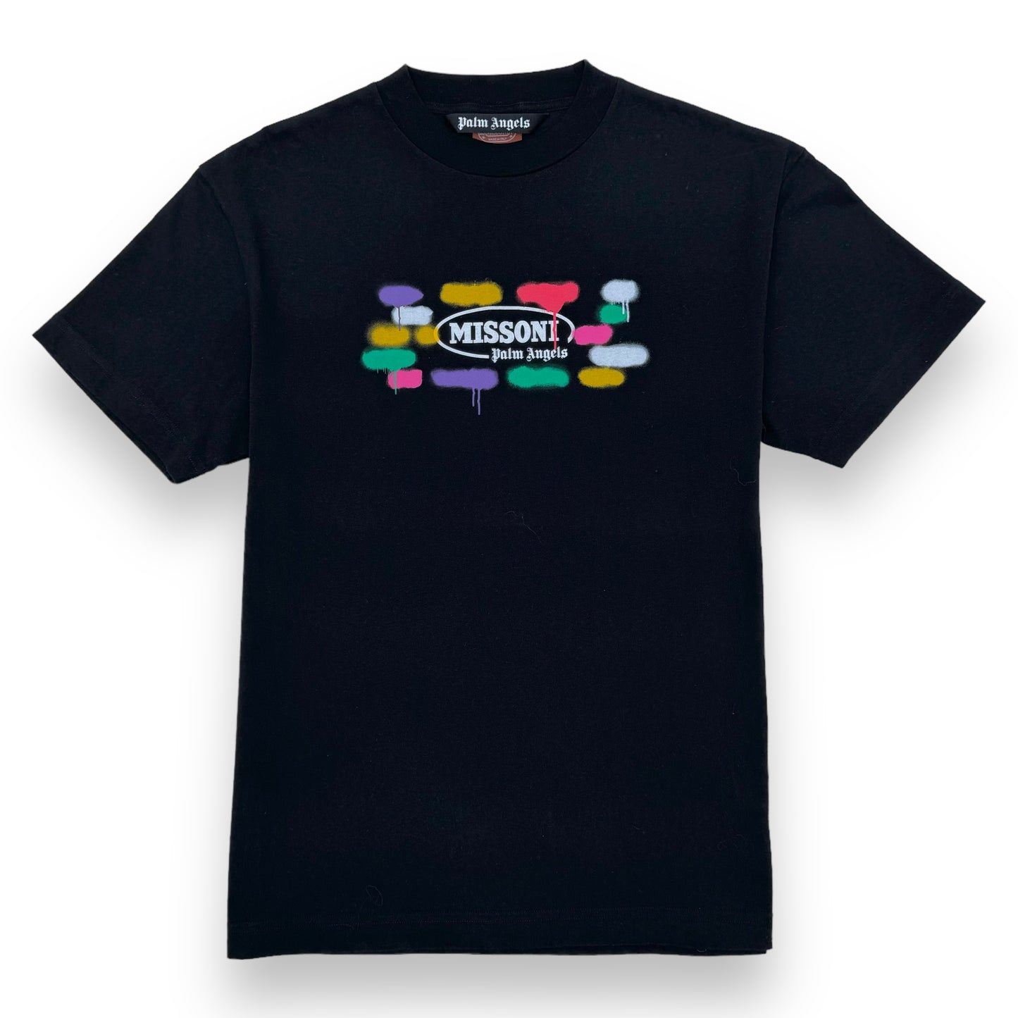 PALM ANGELS X MISSONI LOGO T-SHIRT BLACK L