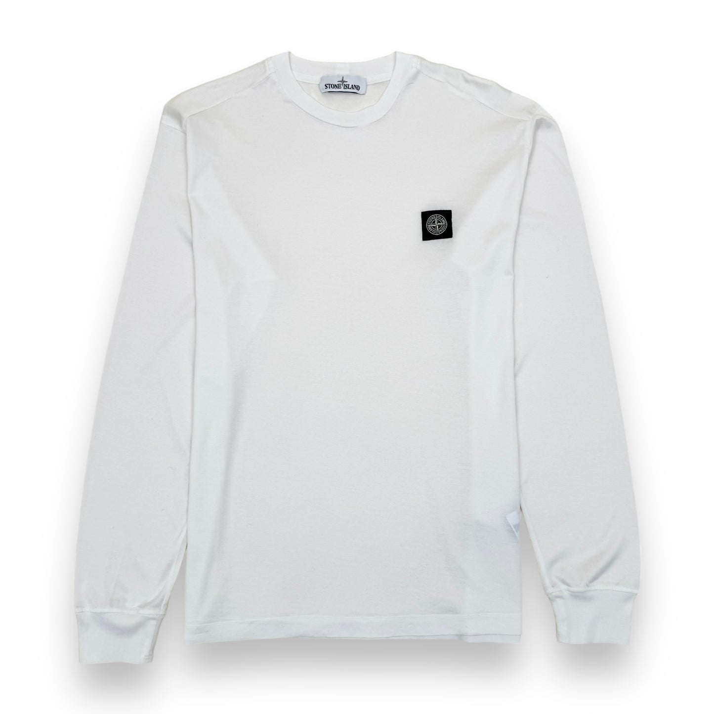 STONE ISLAND LONG SLEEVE LOGO PATCH T-SHIRT WHITE L