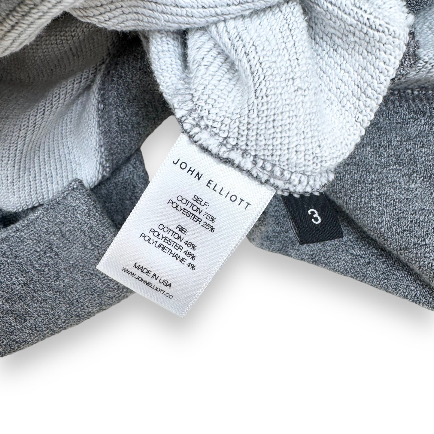 JOHN ELLIOT COTTON-BLEND HOODIE GREY L