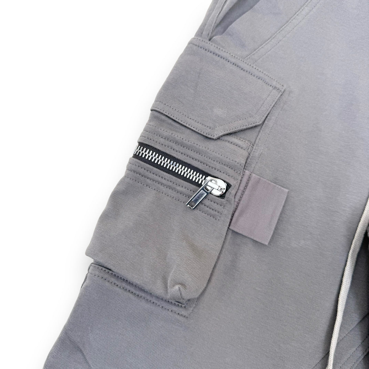 RICK OWENS MASTODAN TAPERED COTTON-JERSEY DRAWSTRING CARGO PANTS GREY XL