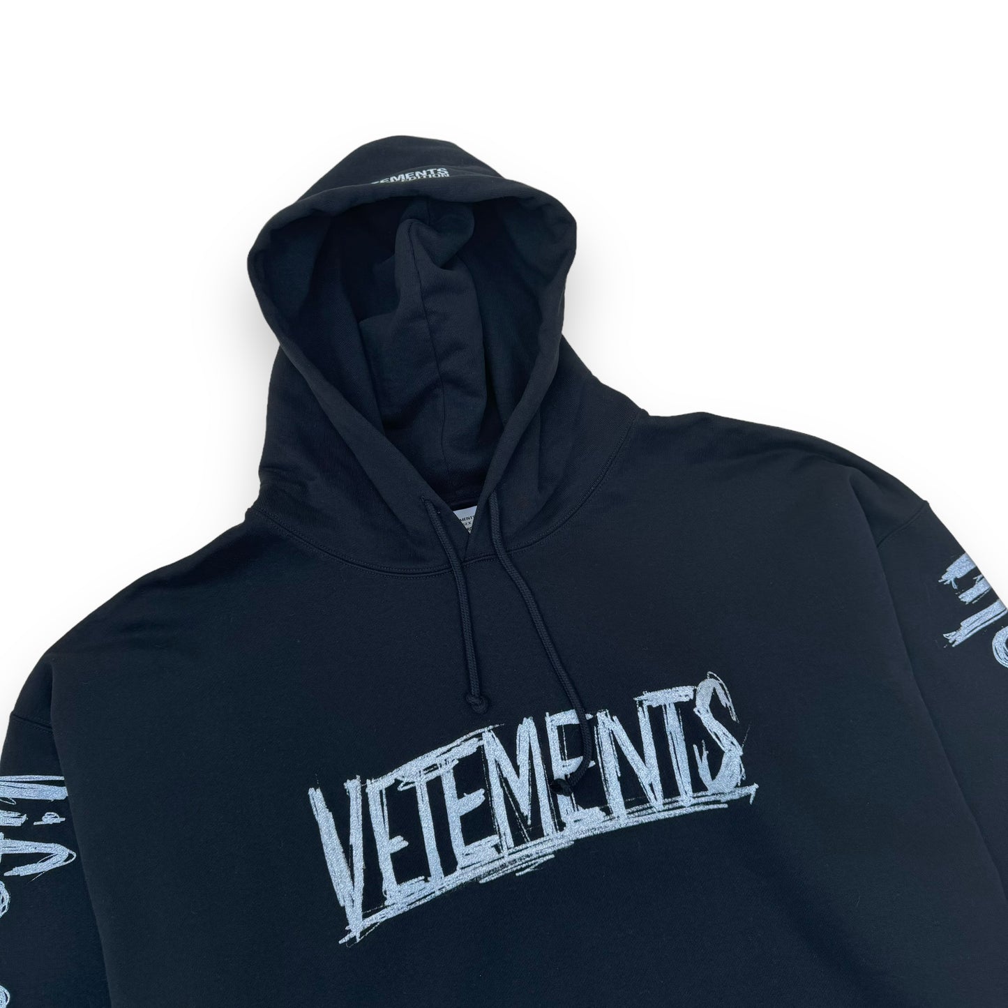 VETEMENTS WORLD TOUR LOGO HOODIE BLACK L