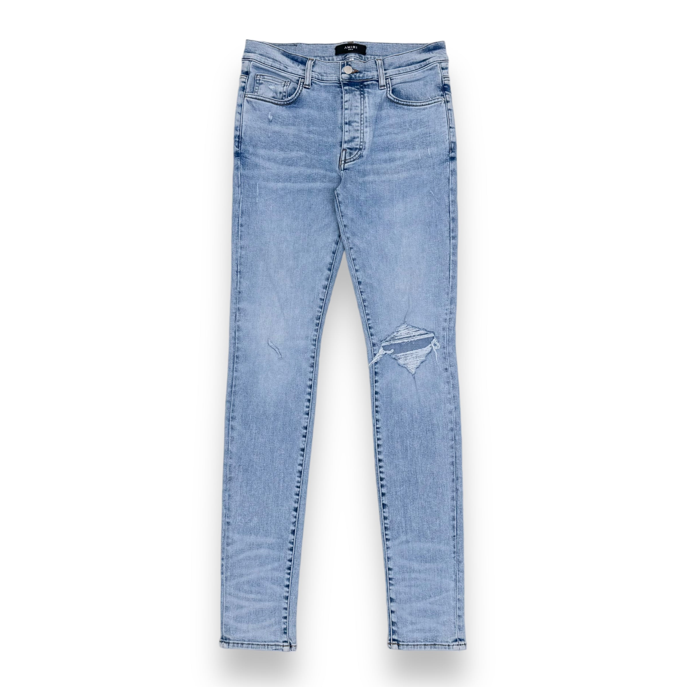 AMIRI DISTRESSED DENIM JEANS BLUE 32W