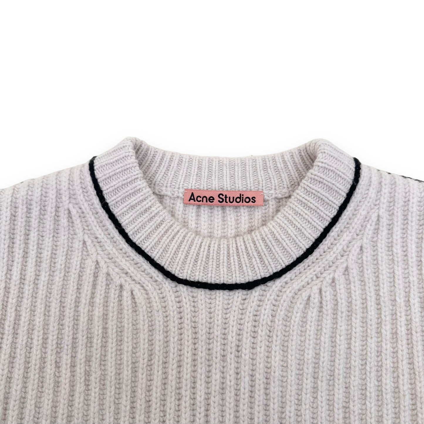 ACNE STUDIOS KNITTED WOOL SWEATER OFF WHITE S