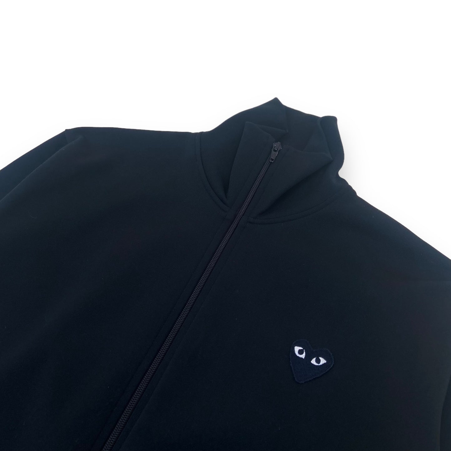 CDG PLAY ZIP UP TRACK JACKET BLACK L