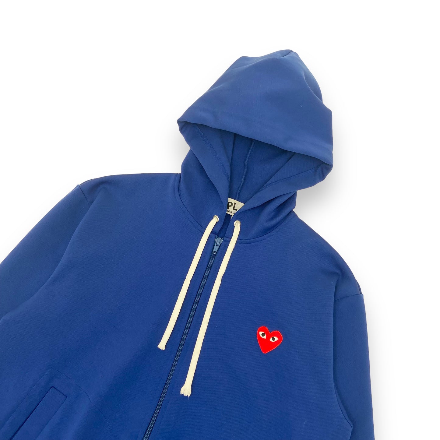 CDG PLAY ZIP-UP HOODIE BLUE M