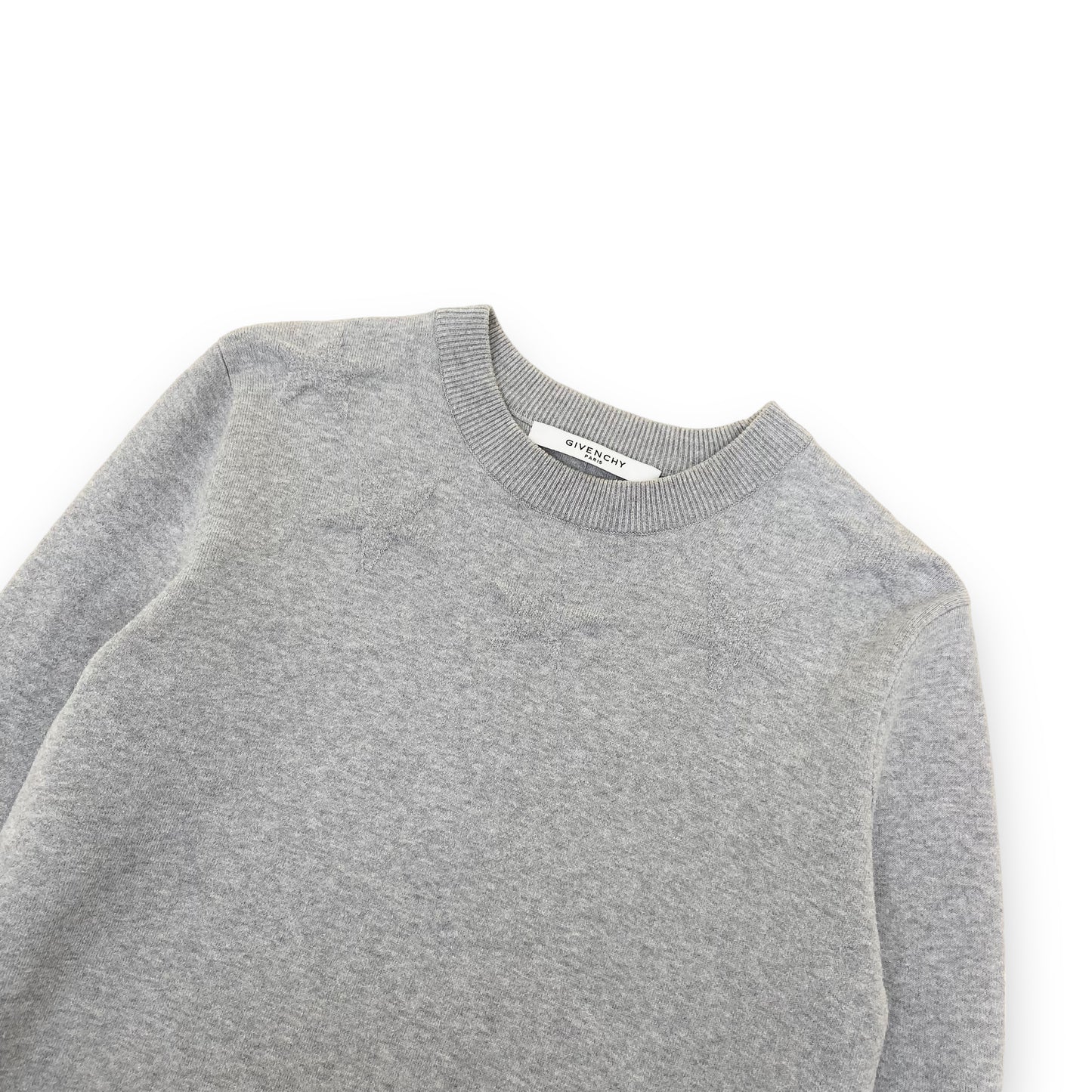 GIVENCHY STARS CREW NECK KNIT GREY XS