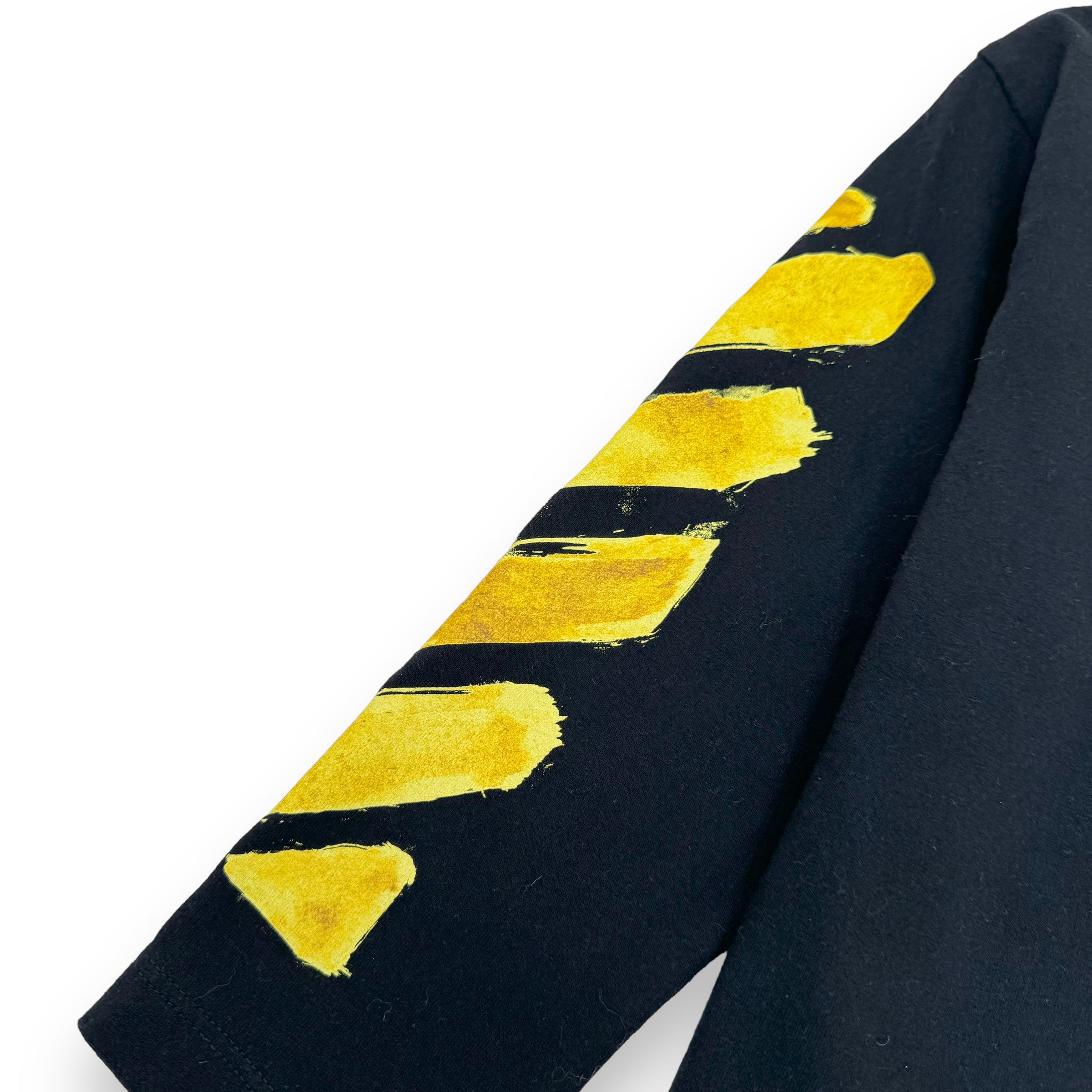 OFF-WHITE LONG-SLEEVE COTTON T-SHIRT BLACK / YELLOW AGE4