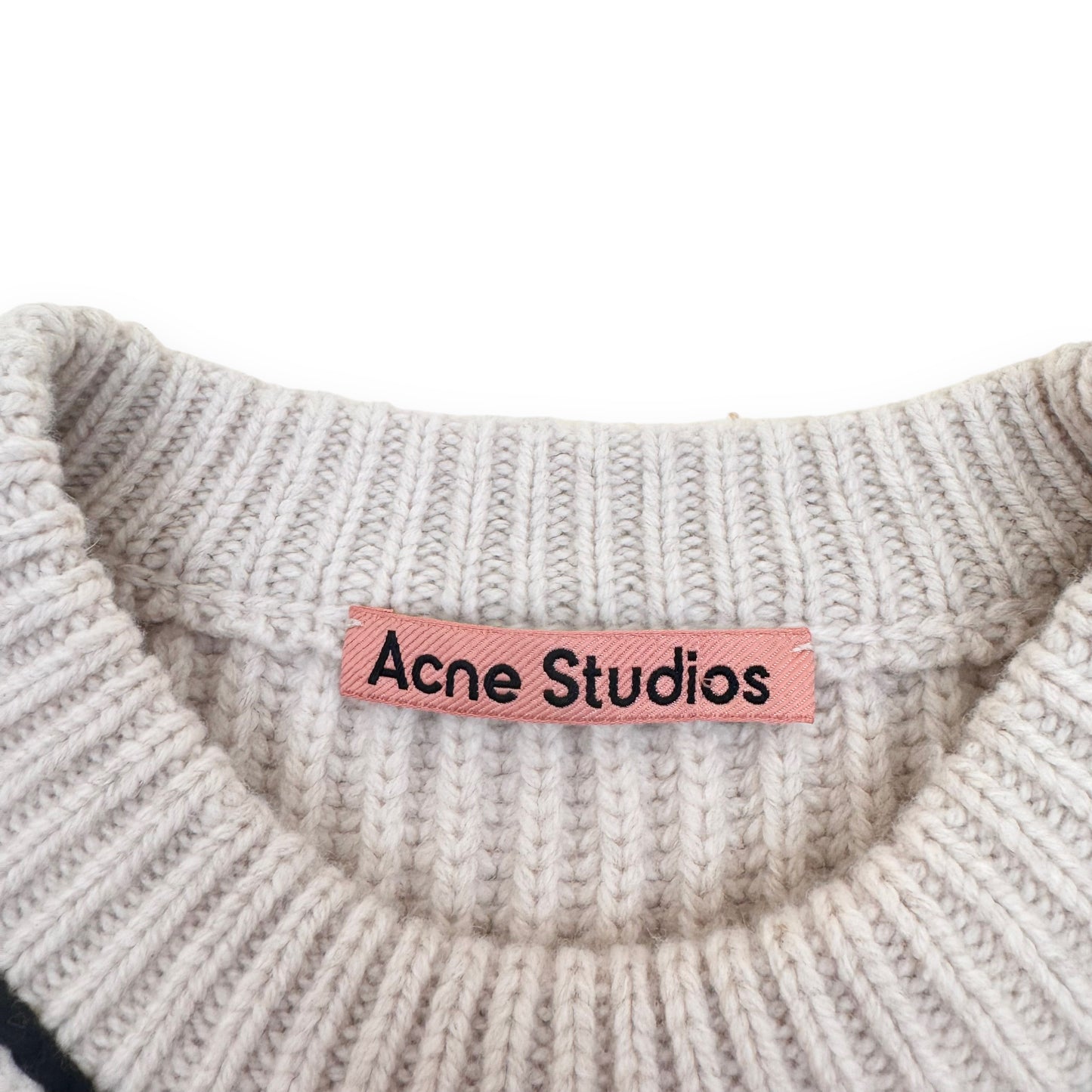 ACNE STUDIOS KNITTED WOOL SWEATER OFF WHITE S