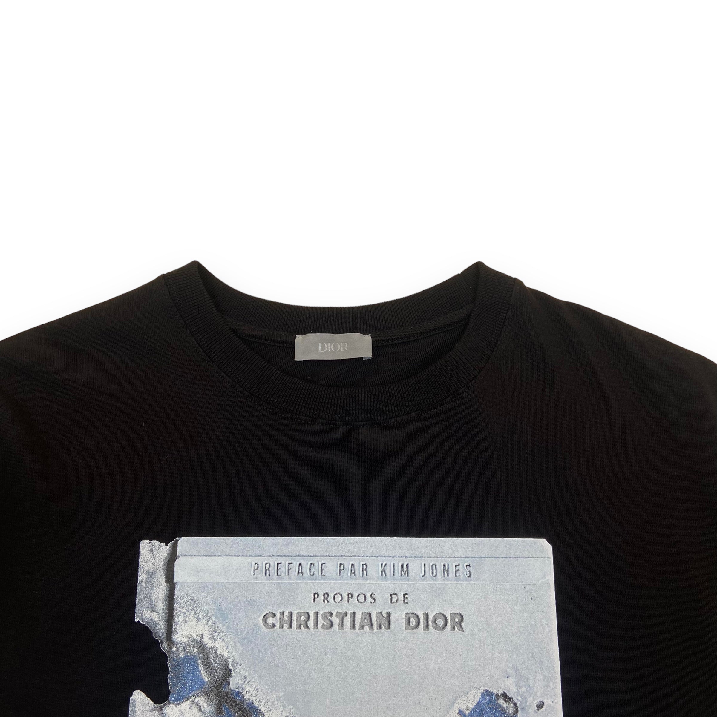 DIOR X DANIEL ARSHAM 2020 ERODED BOOK T-SHIRT BLACK XS