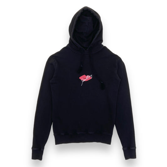 SAINT LAURENT SLOW KISSES HOODIE BLACK XS