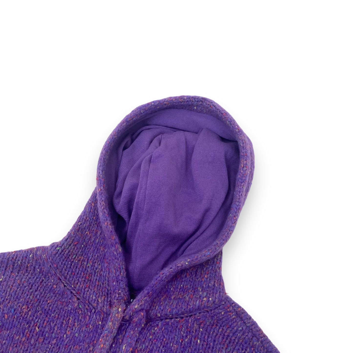 AMIRI ALPACA SPACE DYE KNIT HOODIE PURPLE M