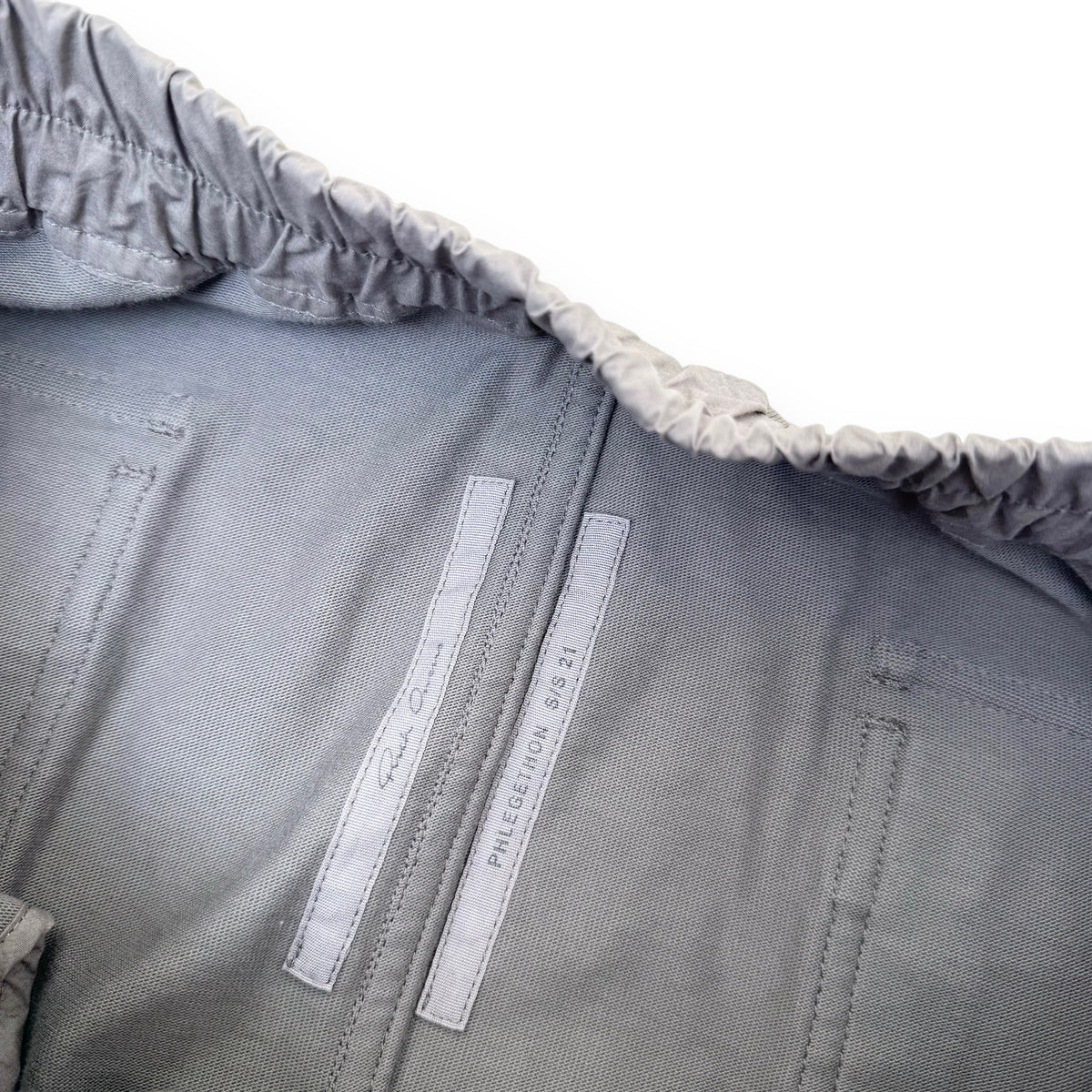 RICK OWENS MASTODAN TAPERED COTTON-JERSEY DRAWSTRING CARGO PANTS GREY XL