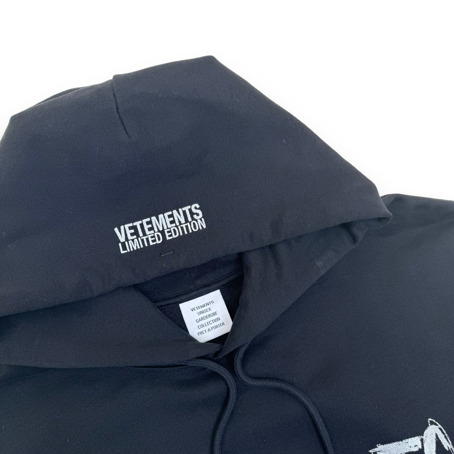 VETEMENTS WORLD TOUR LOGO HOODIE BLACK L