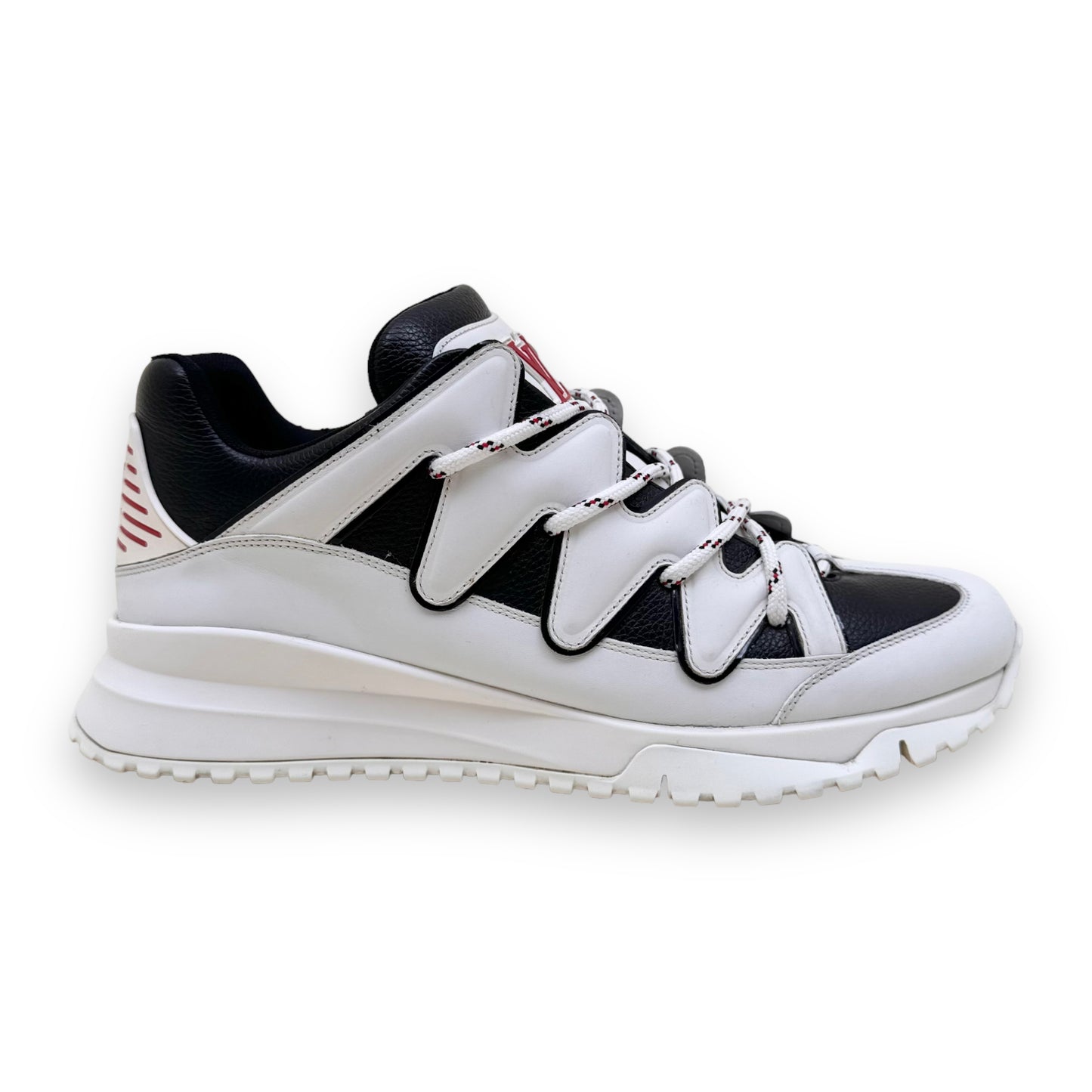 LOUIS VUITTON ZIG ZAG LEATHER SNEAKER WHITE / BLACK UK9.5