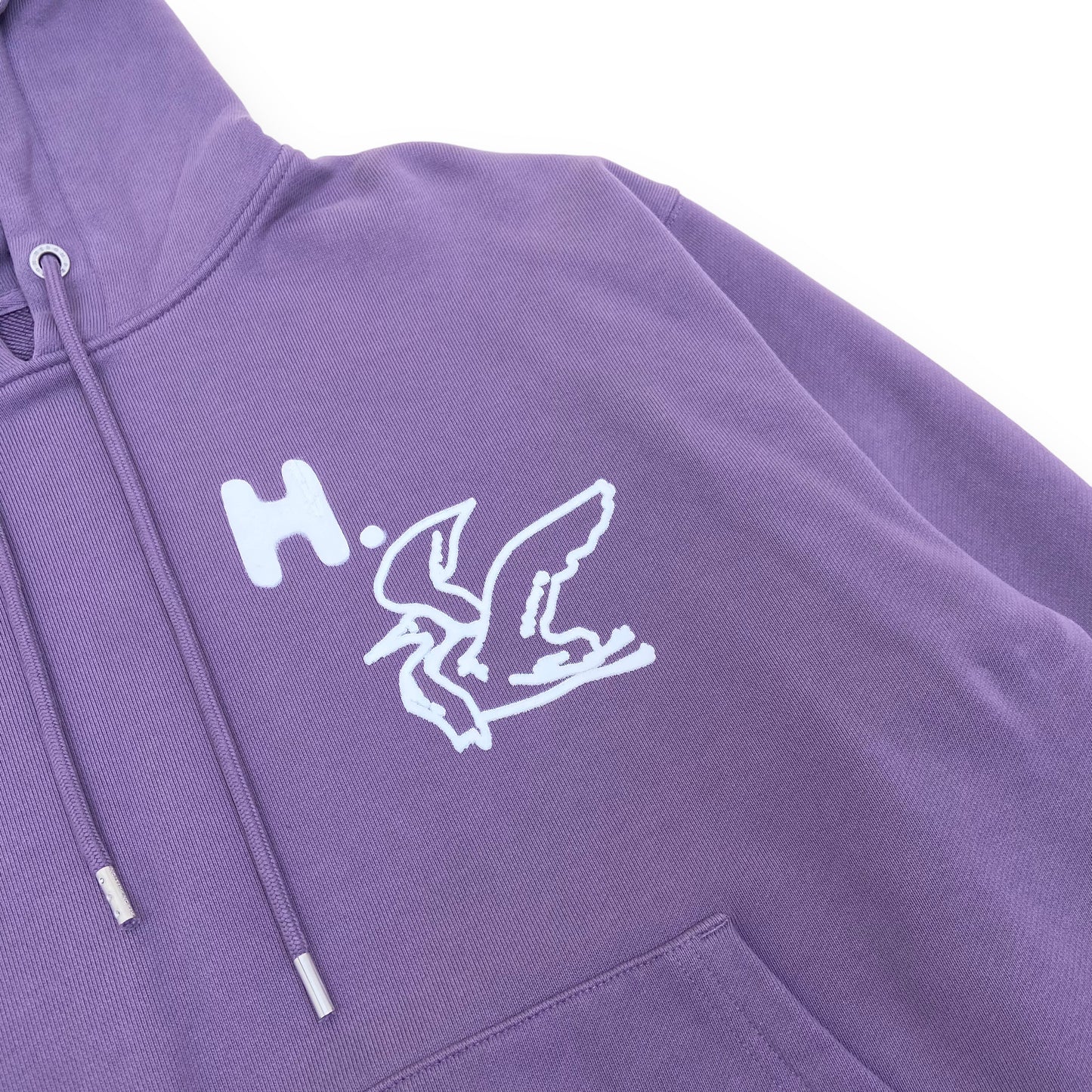 HERON PRESTON HEAVYWEIGHT HOODIE PURPLE M