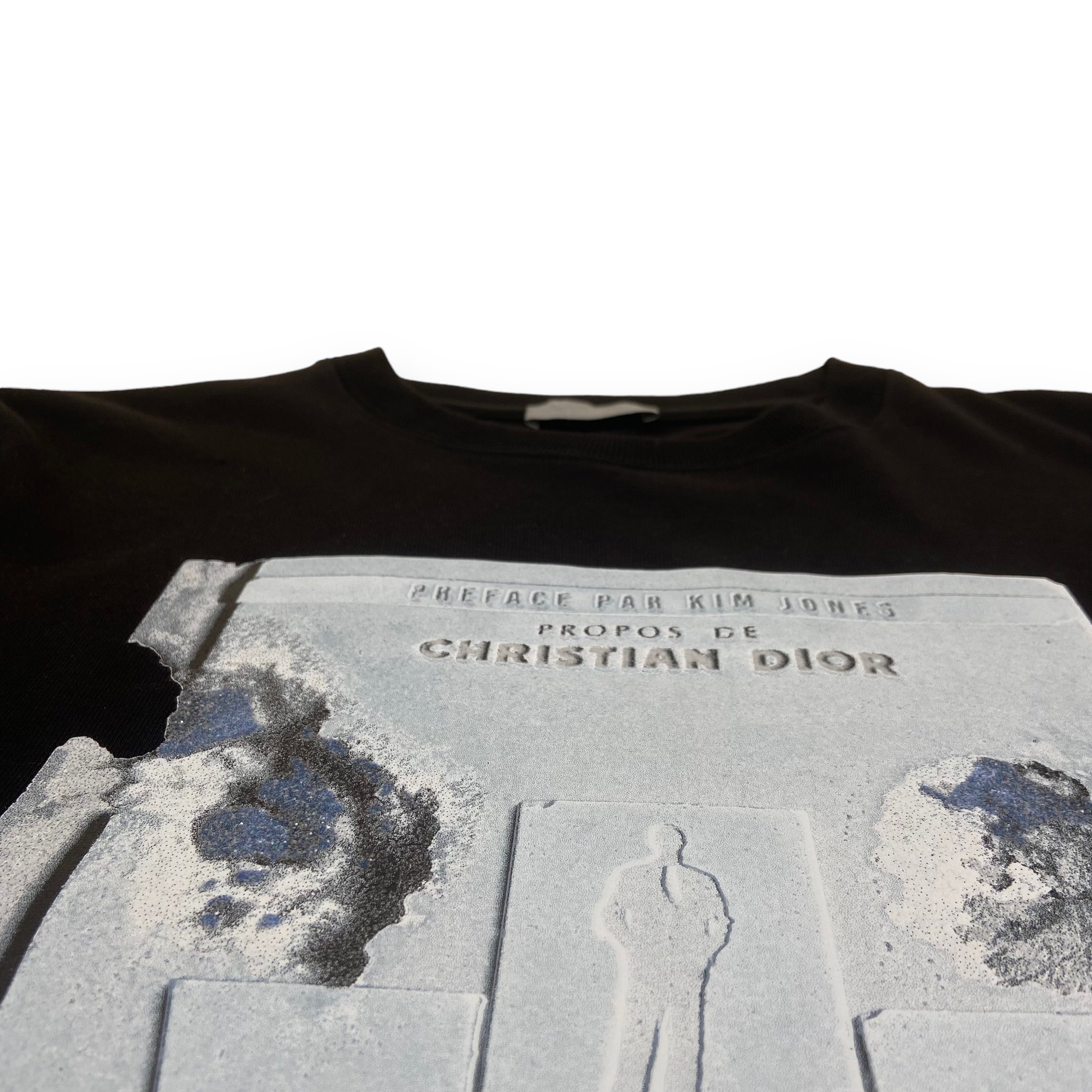 DIOR X DANIEL ARSHAM 2020 ERODED BOOK T-SHIRT BLACK XS