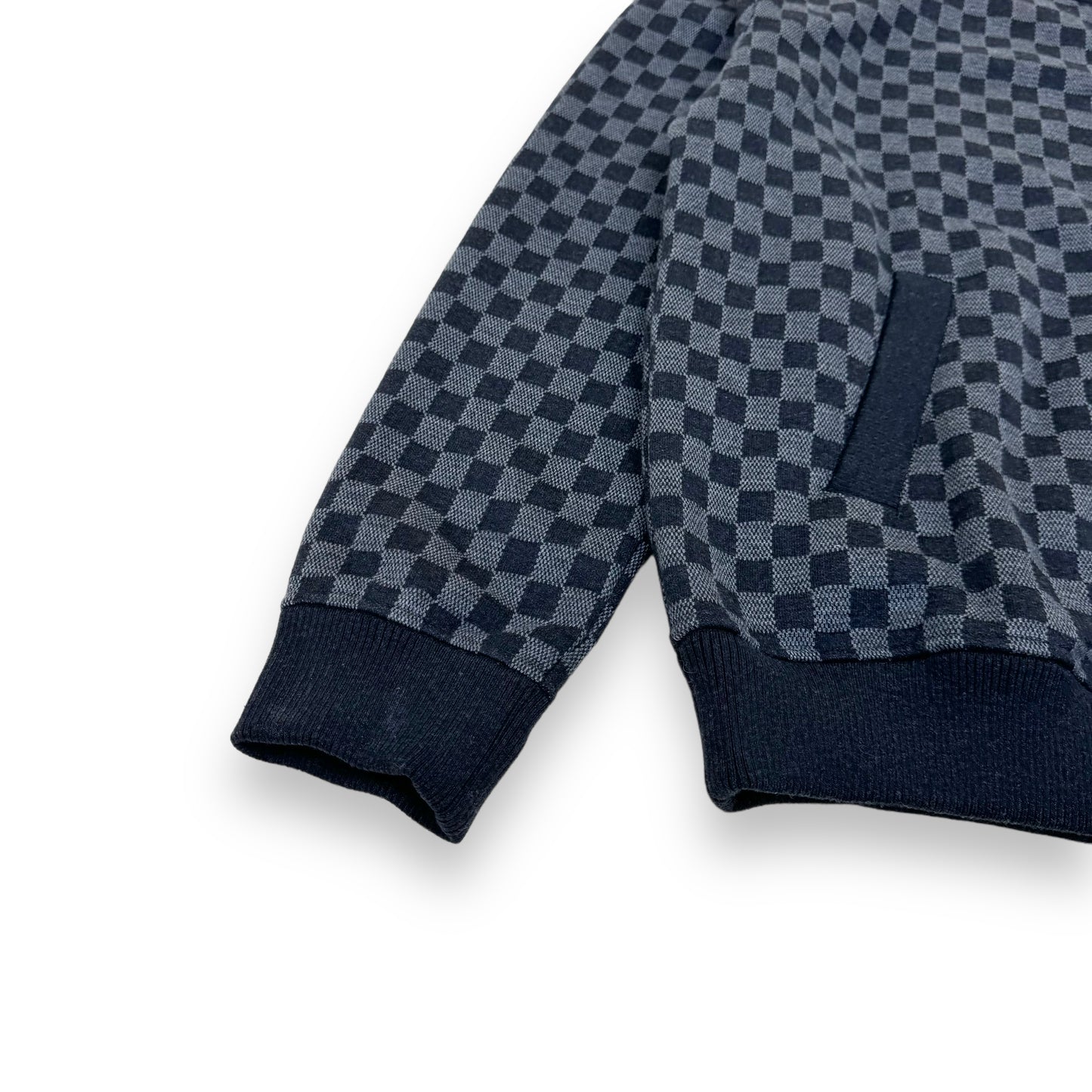 LOUIS VUITTON DAMIER JACQUARD ZIP-THROUGH BOMBER GREY L