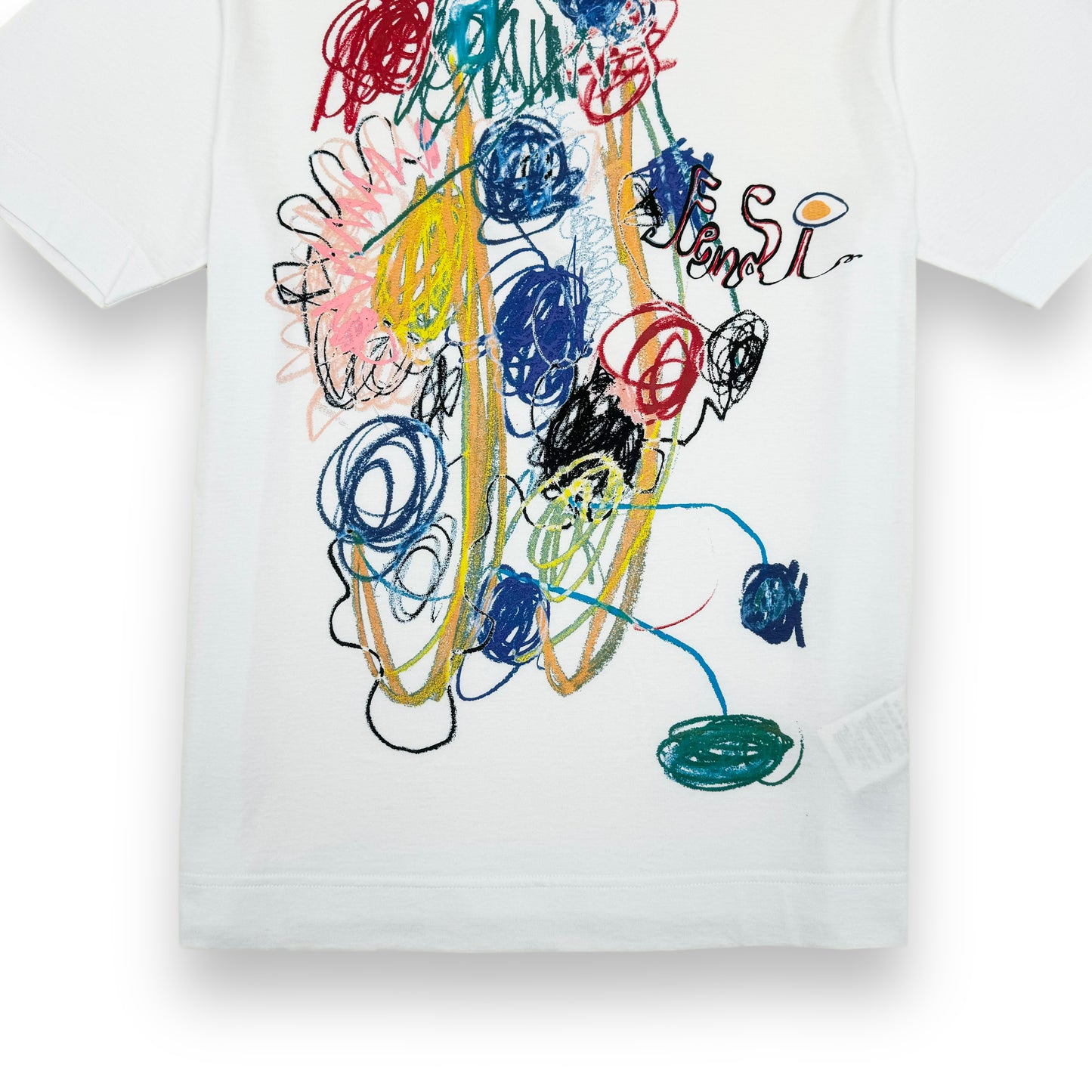 FENDI X NOEL FIELDING EMBROIDERED COTTON T-SHIRT WHITE S