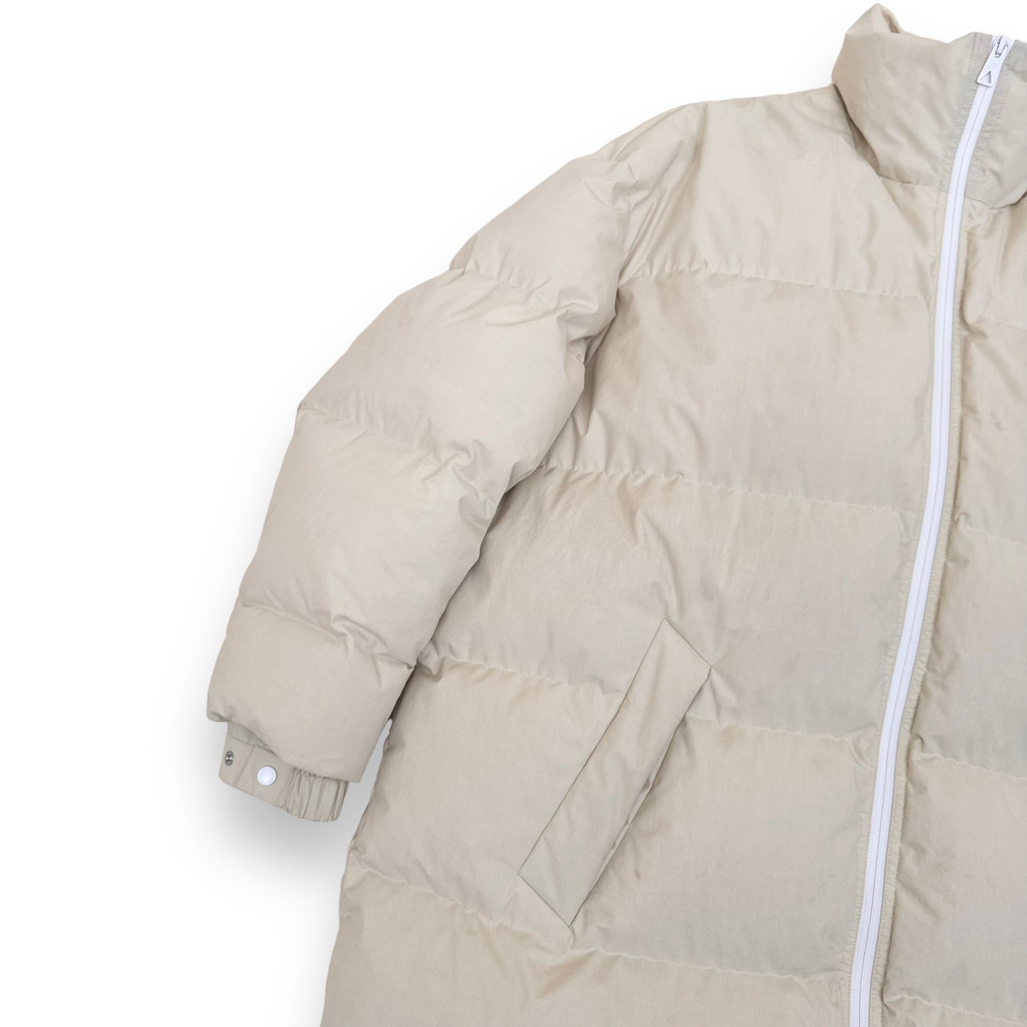 BOTTEGA VENETA DOWN-FILLED QUILTED POPLIN PUFFER JACKET CREAM XS