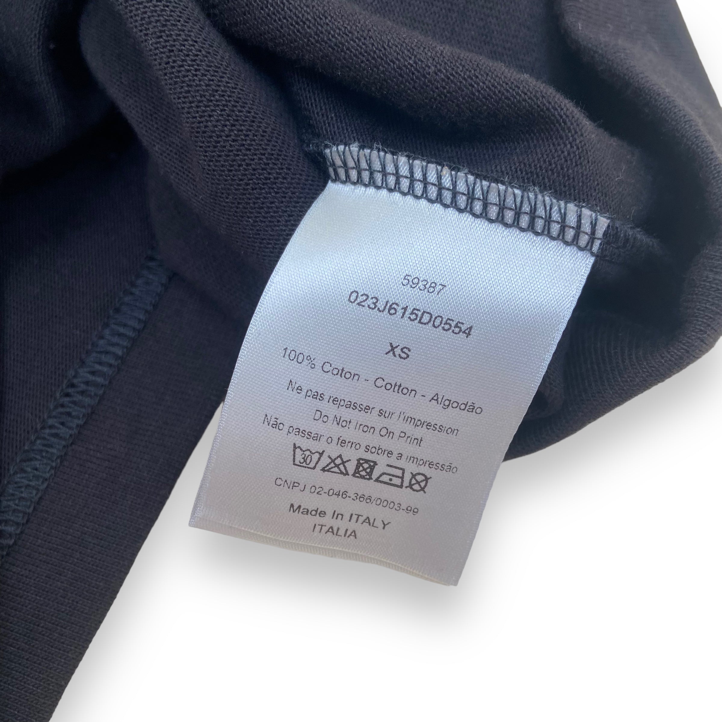 DIOR X DANIEL ARSHAM 2020 ERODED BOOK T-SHIRT BLACK XS