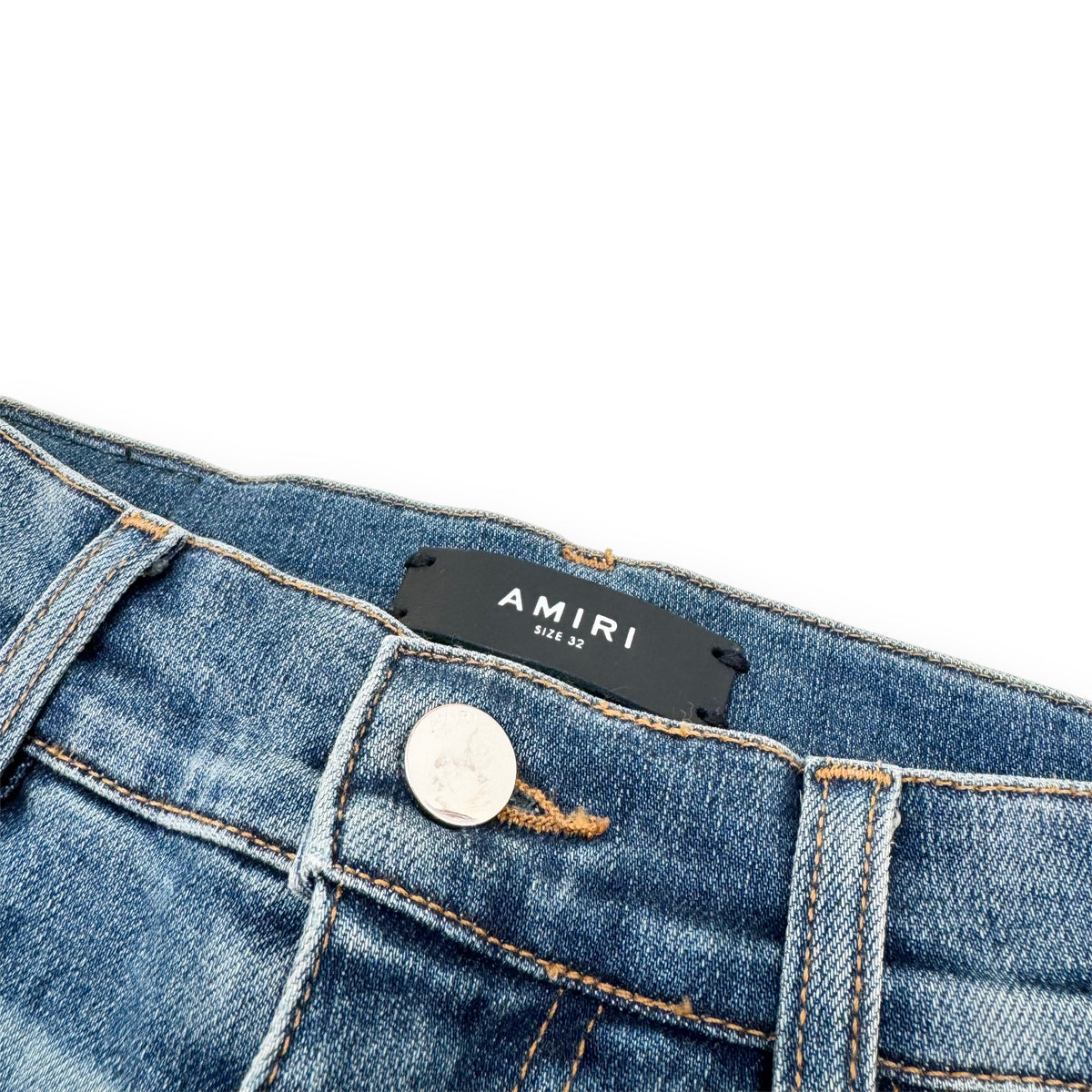 AMIRI DISTRESSED DENIM JEANS BLUE 32W