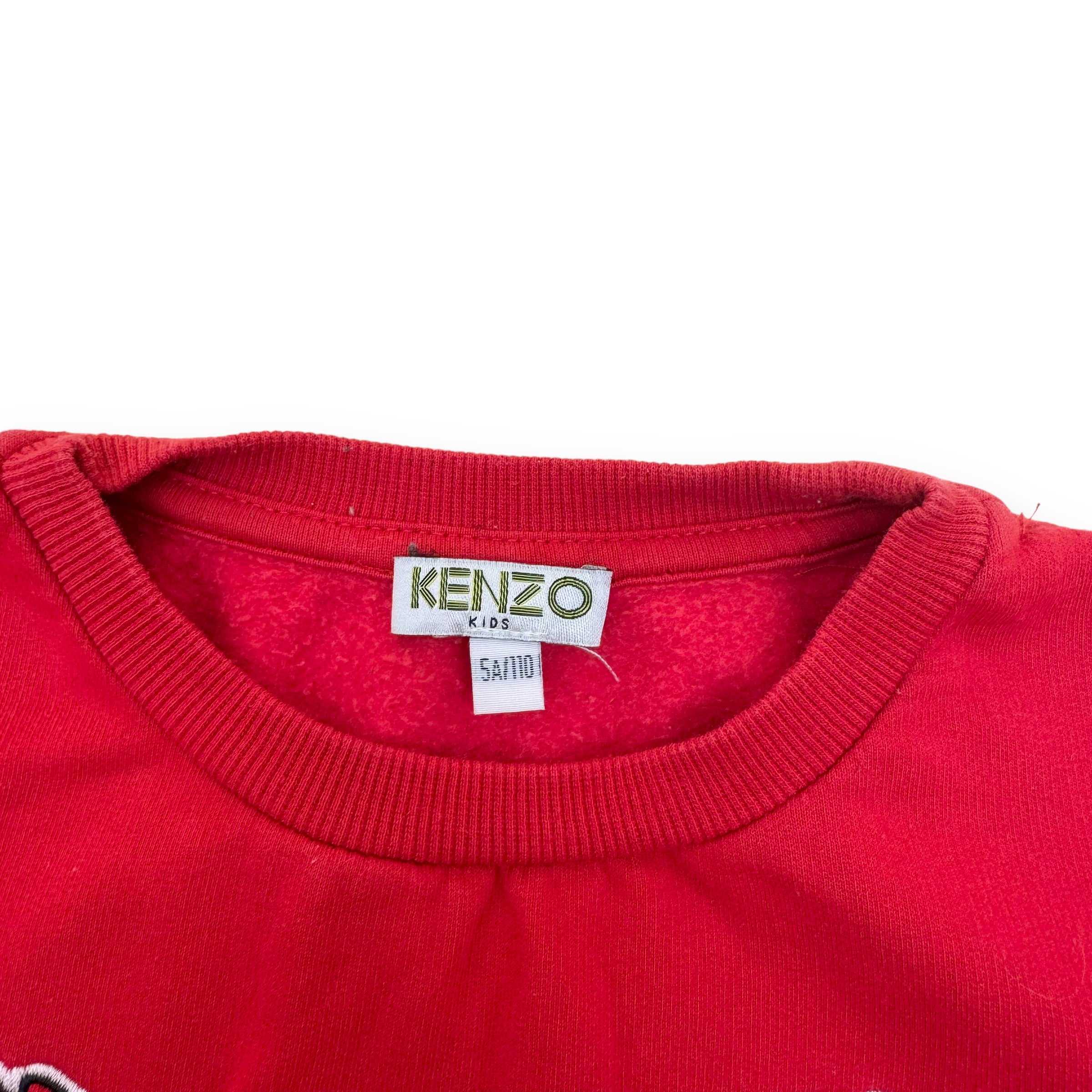 KENZO TIGER SWEATSHIRT RED AGE5
