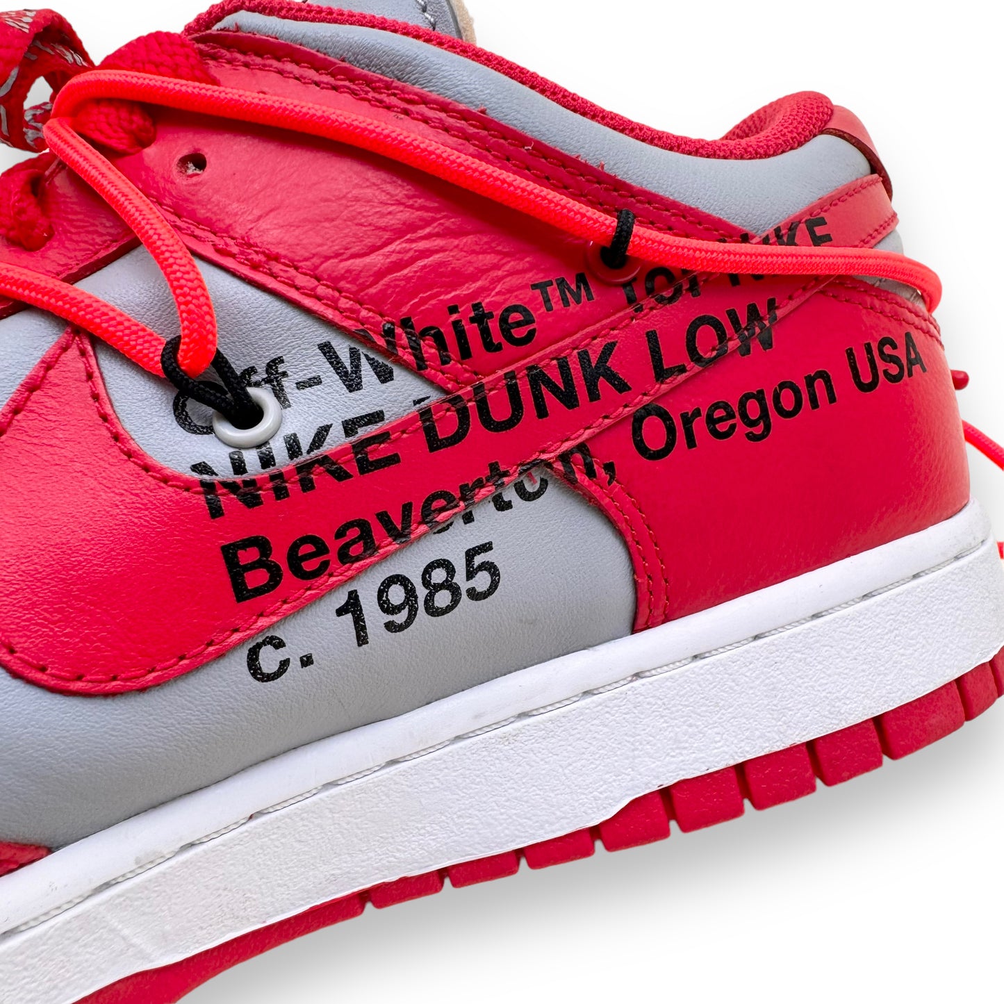 OFF-WHITE X NIKE DUNK LOW UNIVERSITY RED UK10