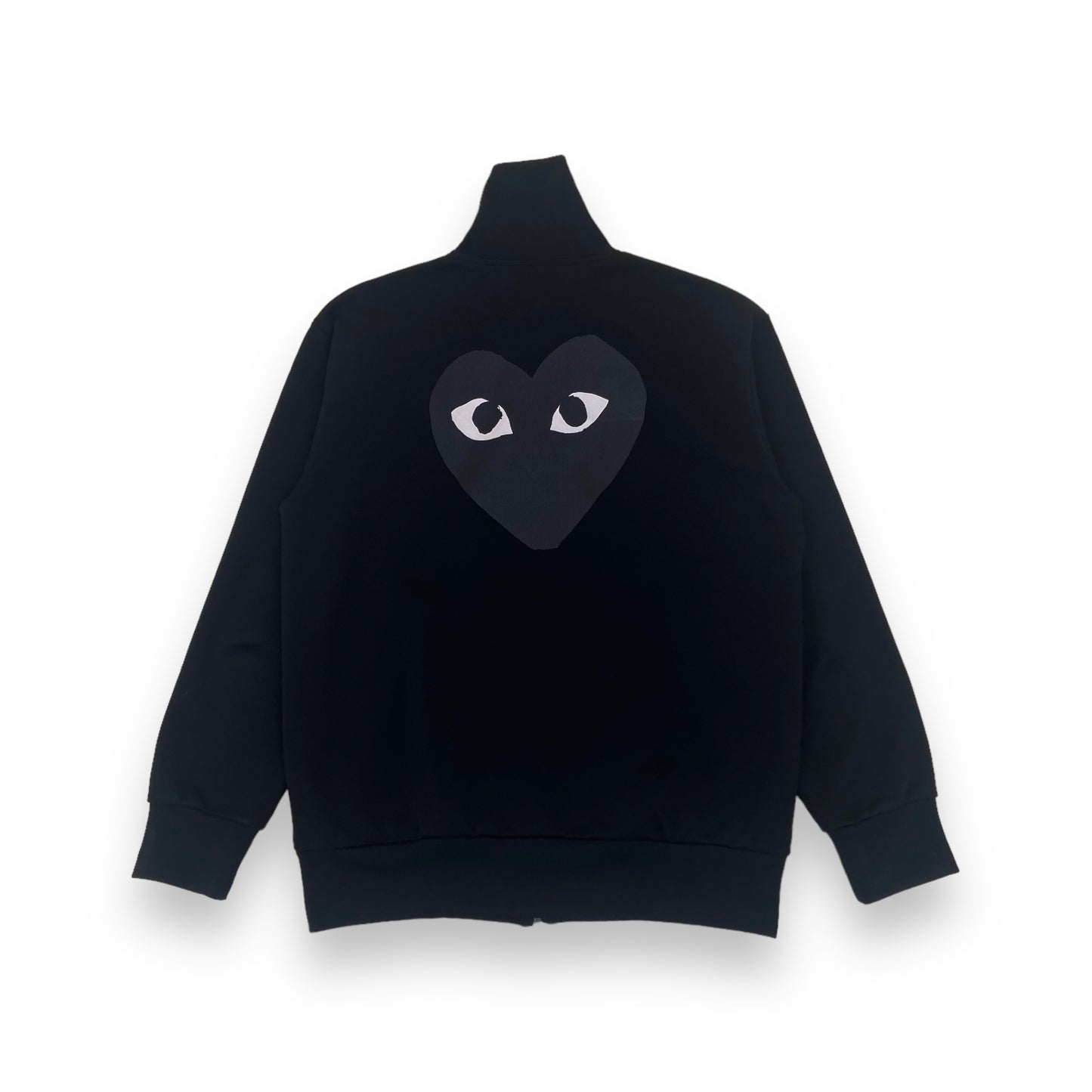 CDG PLAY ZIP UP TRACK JACKET BLACK L