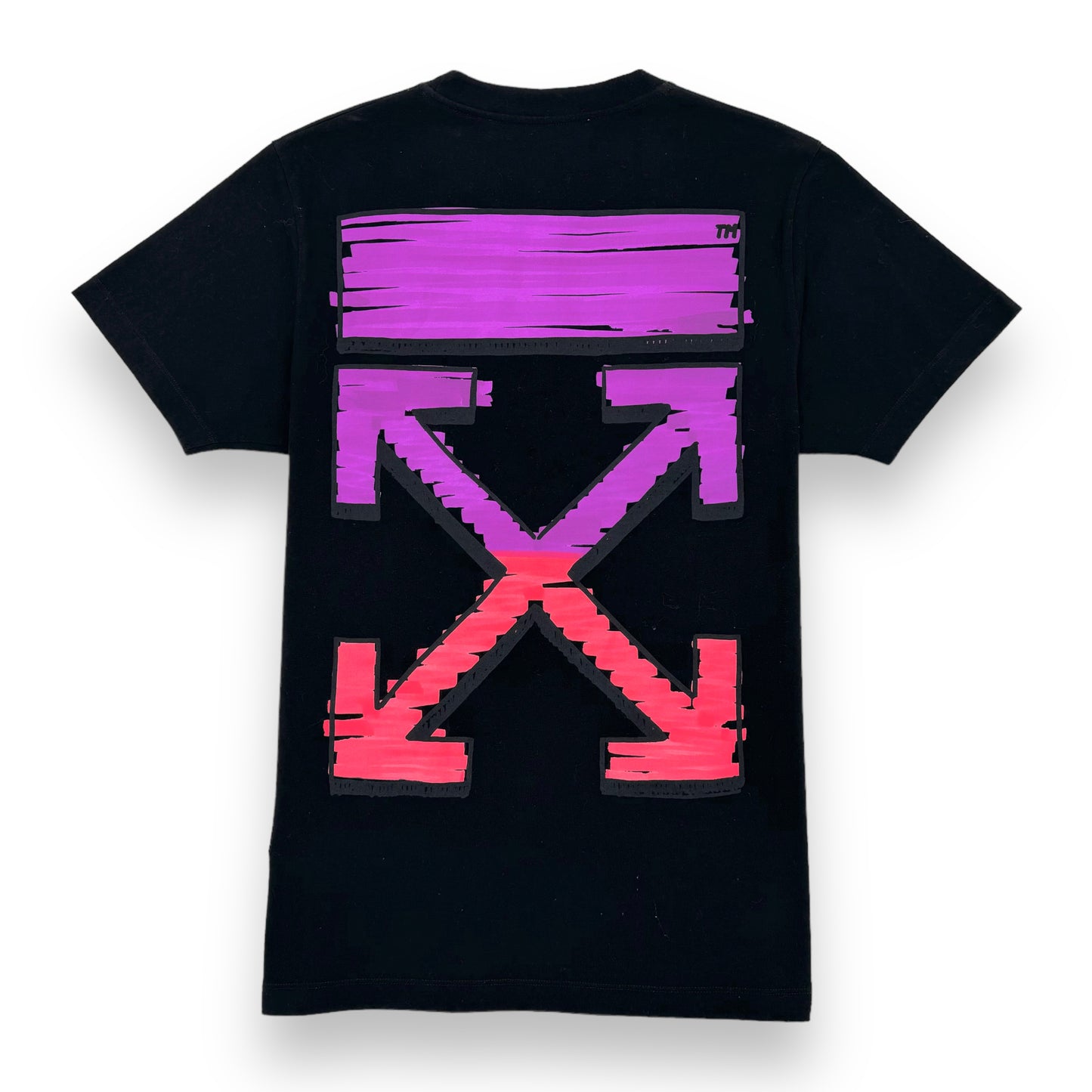 OFF-WHITE MARKER ARROW T-SHIRT BLACK / FUCHSIA L