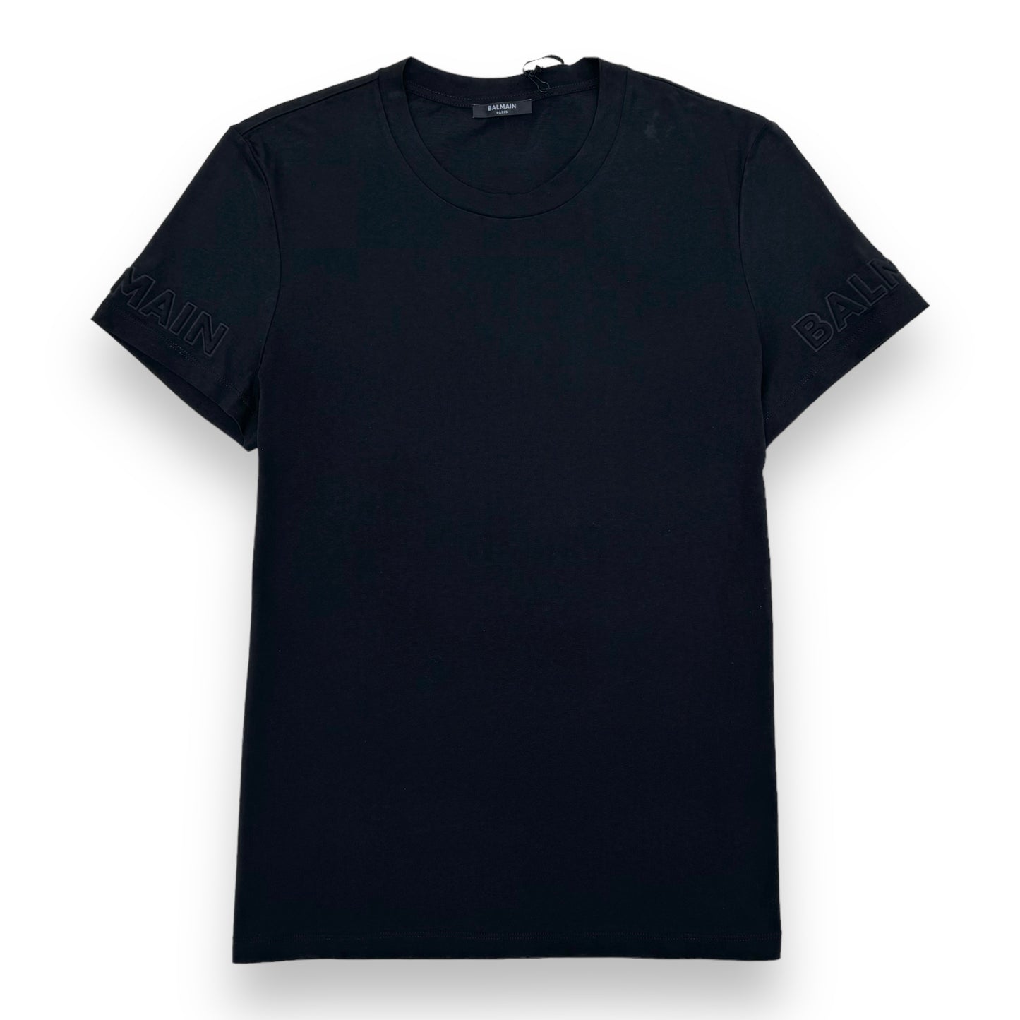 BALMAIN EMBOSSED SHORT-SLEEVE T-SHIRT BLACK L