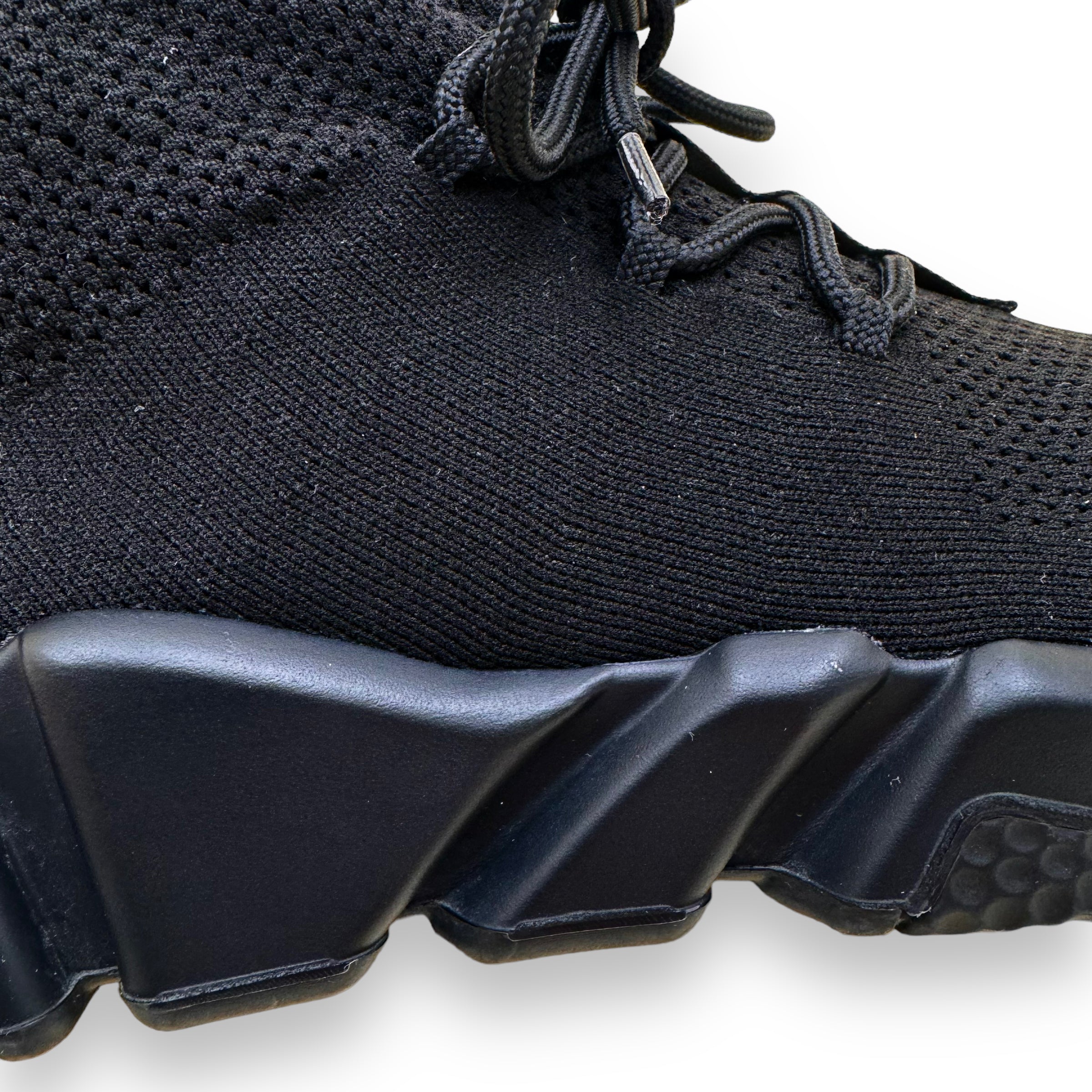 BALENCIAGA SPEED LACEUP RUNNER SNEAKERS BLACK UK6