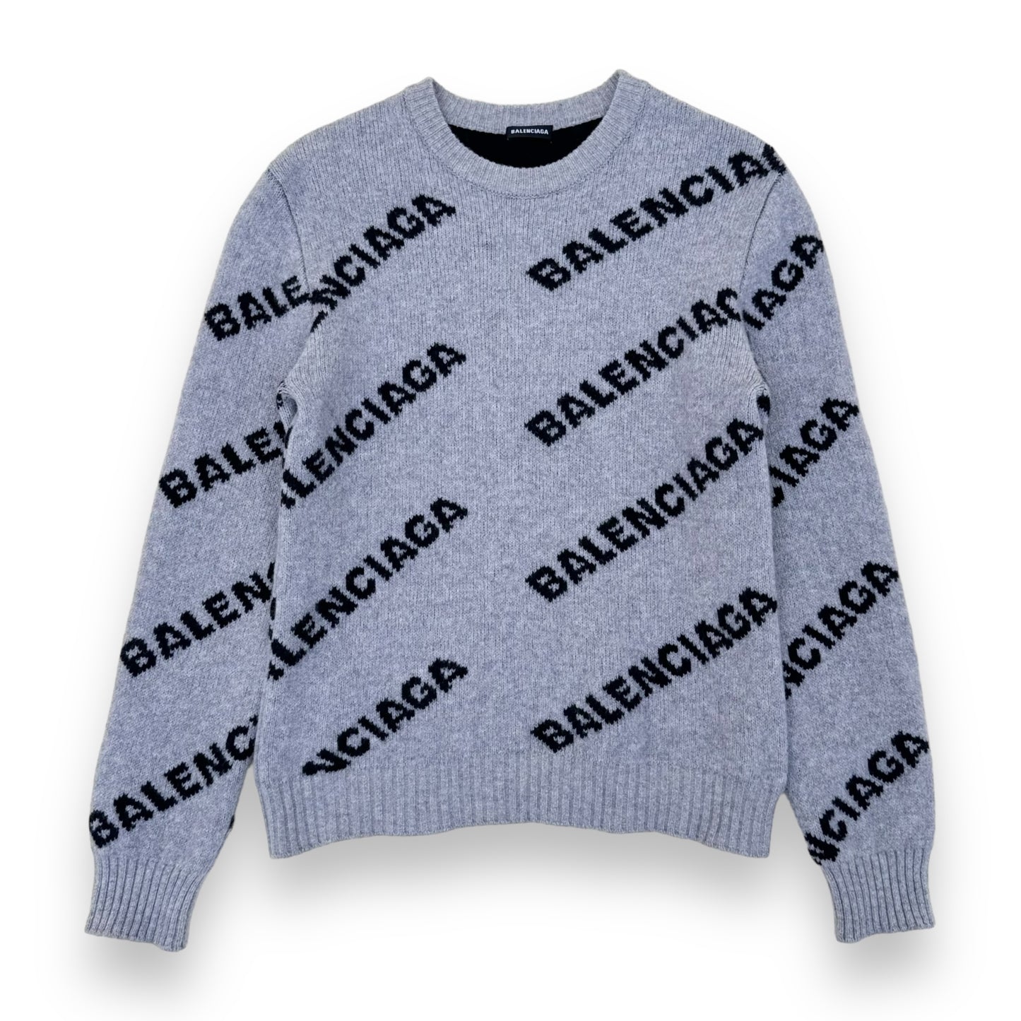 BALENCIAGA WOOL / CAMEL SWEATER GREY M