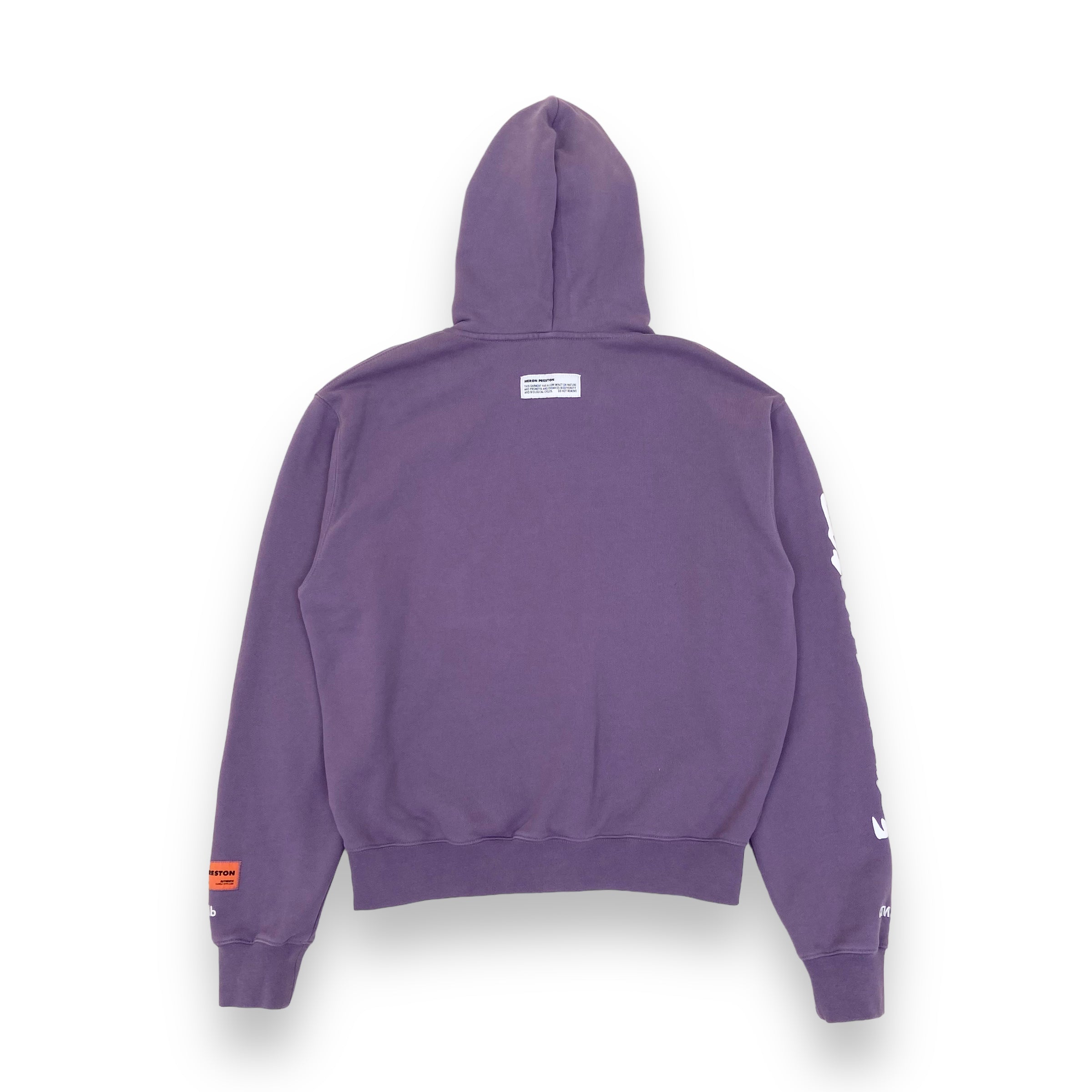 HERON PRESTON HEAVYWEIGHT HOODIE PURPLE M