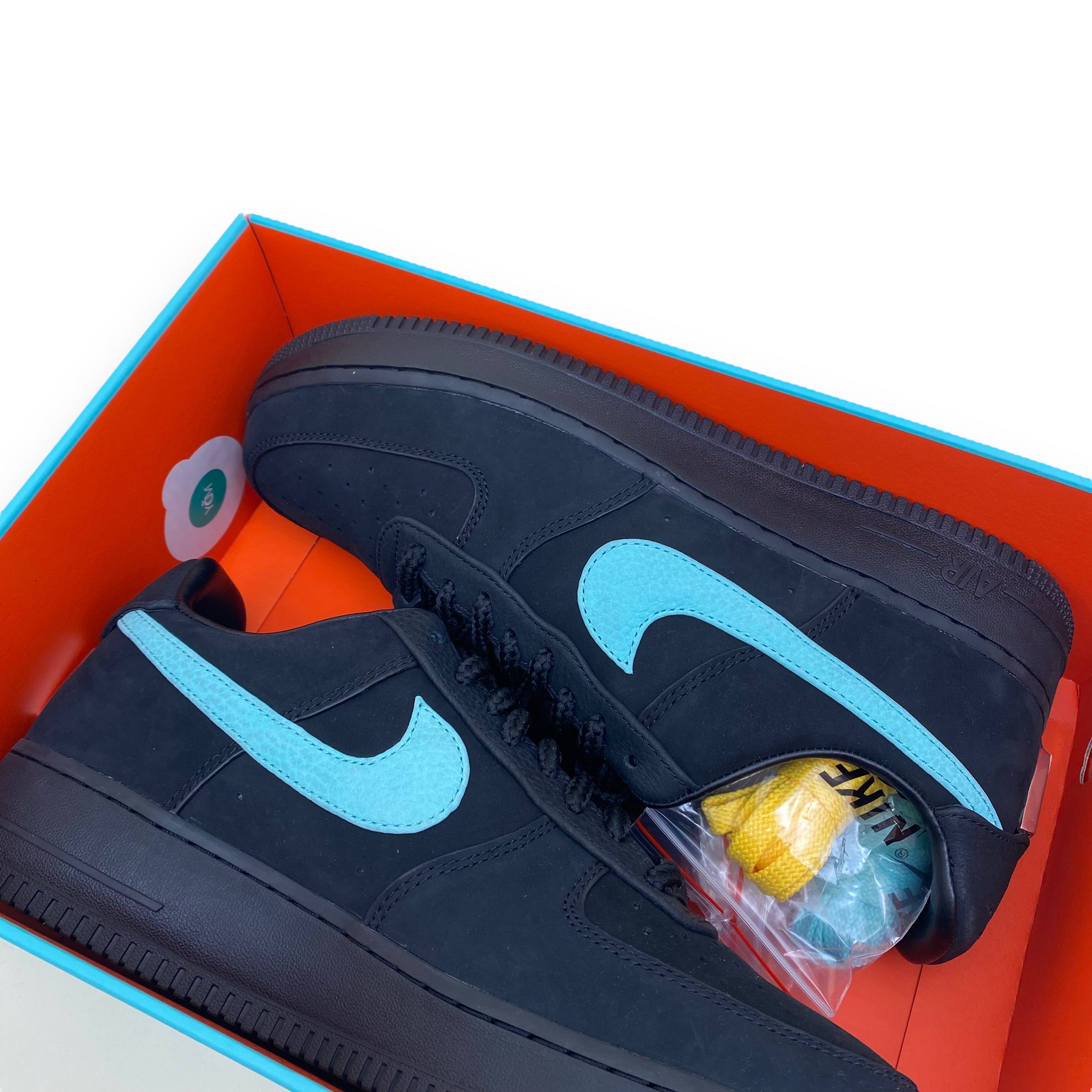 NIKE X TIFFANY & CO AIR FORCE 1 LOW ‘1837’ SNEAKERS BLACK UK9.5