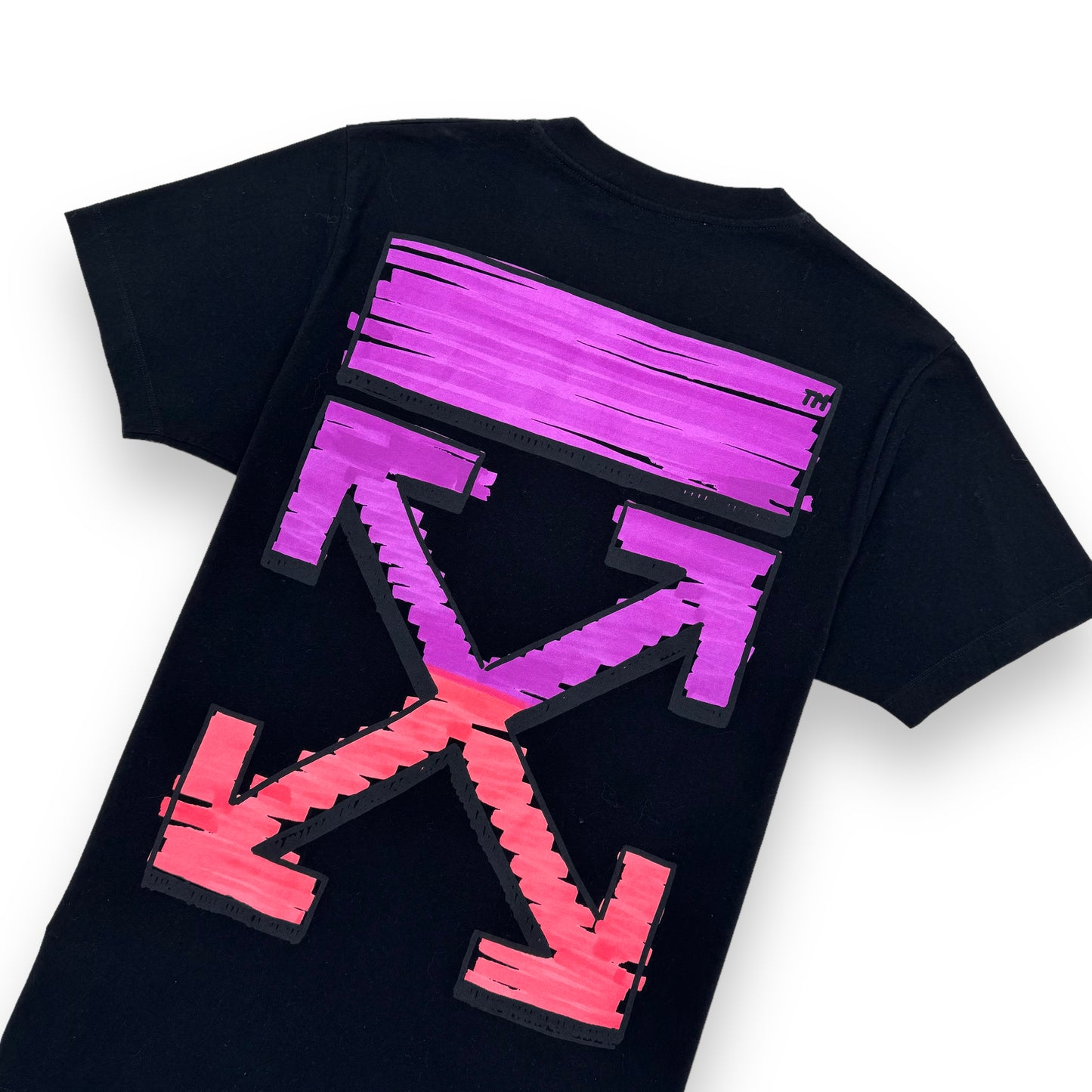 OFF-WHITE MARKER ARROW T-SHIRT BLACK / FUCHSIA L