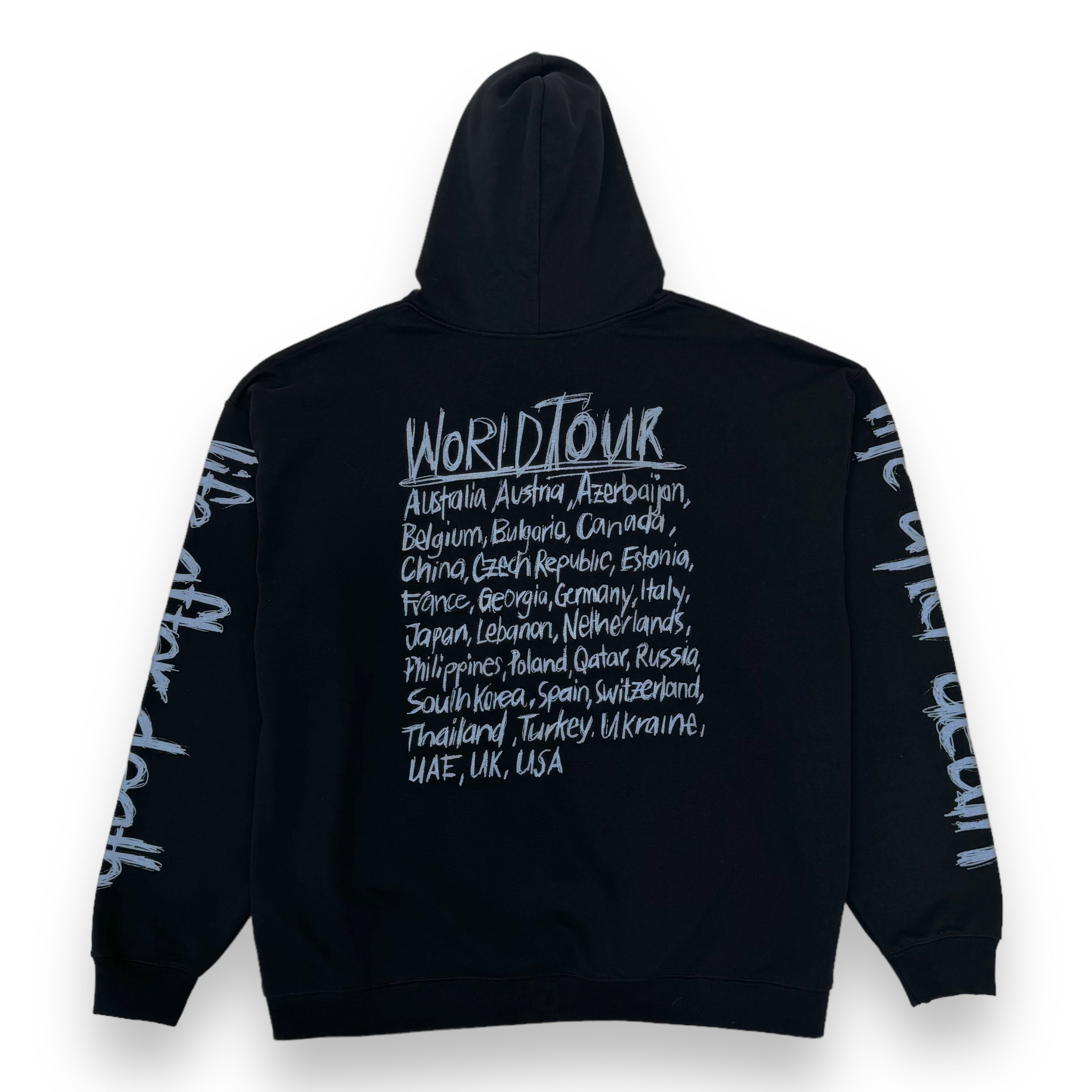 VETEMENTS WORLD TOUR LOGO HOODIE BLACK L