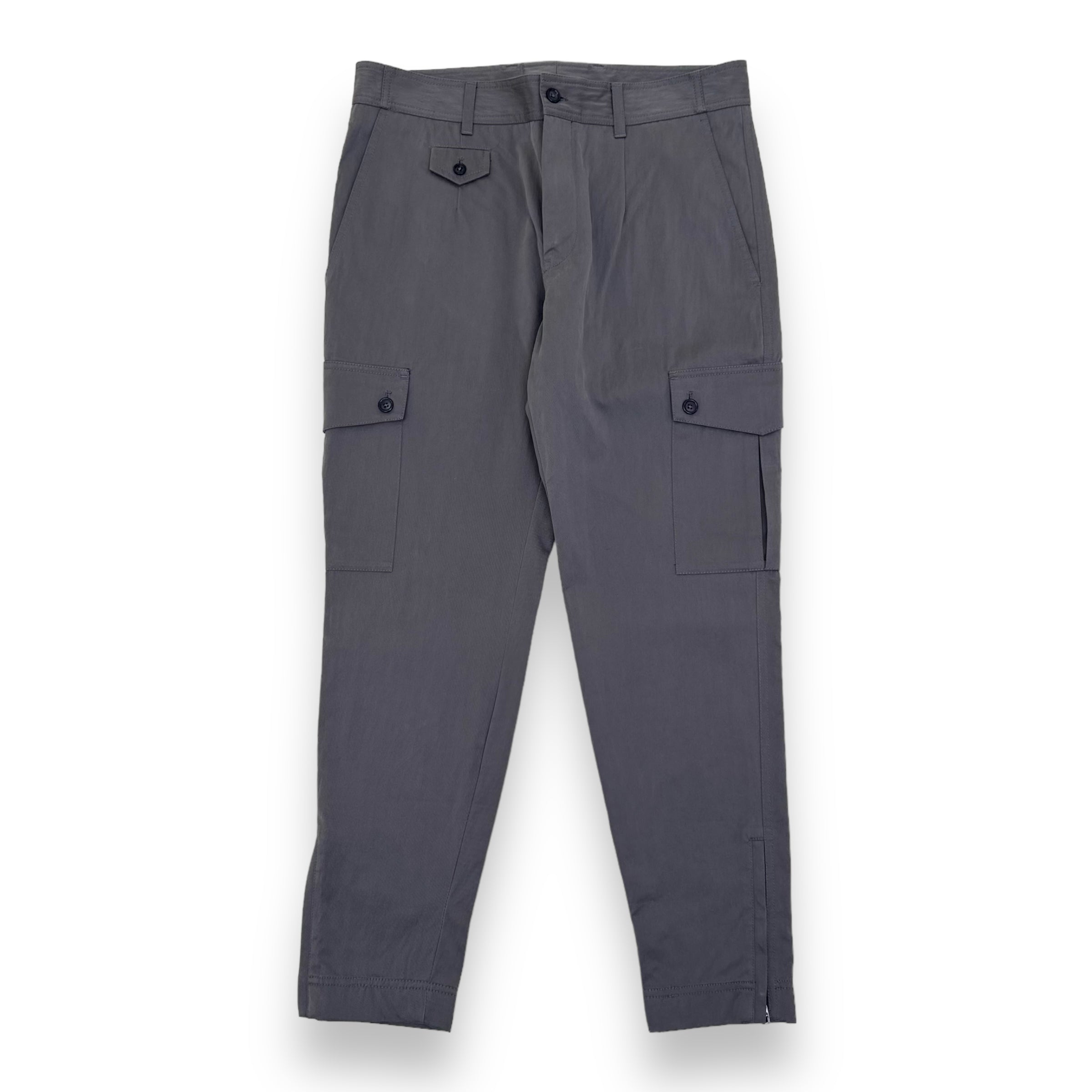 DOLCE & GABBANA COTTON CARGO TROUSERS GREY S