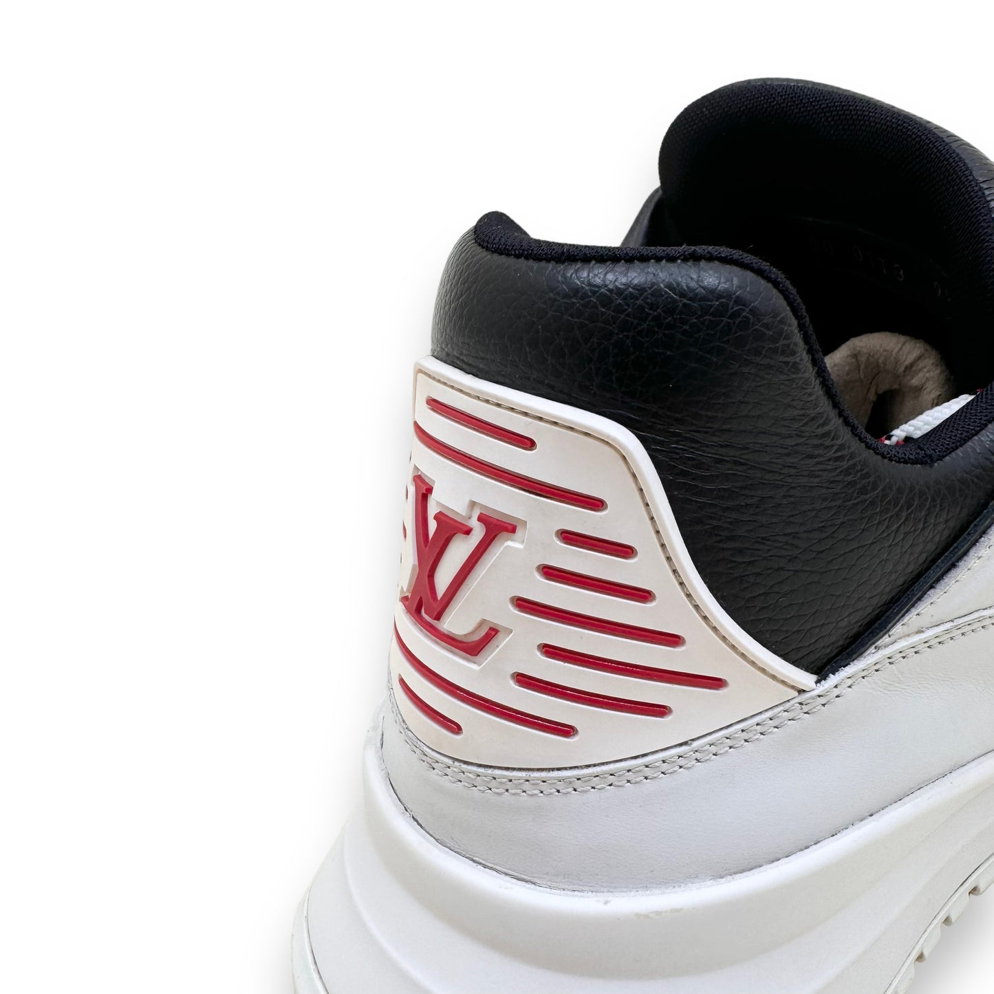 LOUIS VUITTON ZIG ZAG LEATHER SNEAKER WHITE / BLACK UK9.5