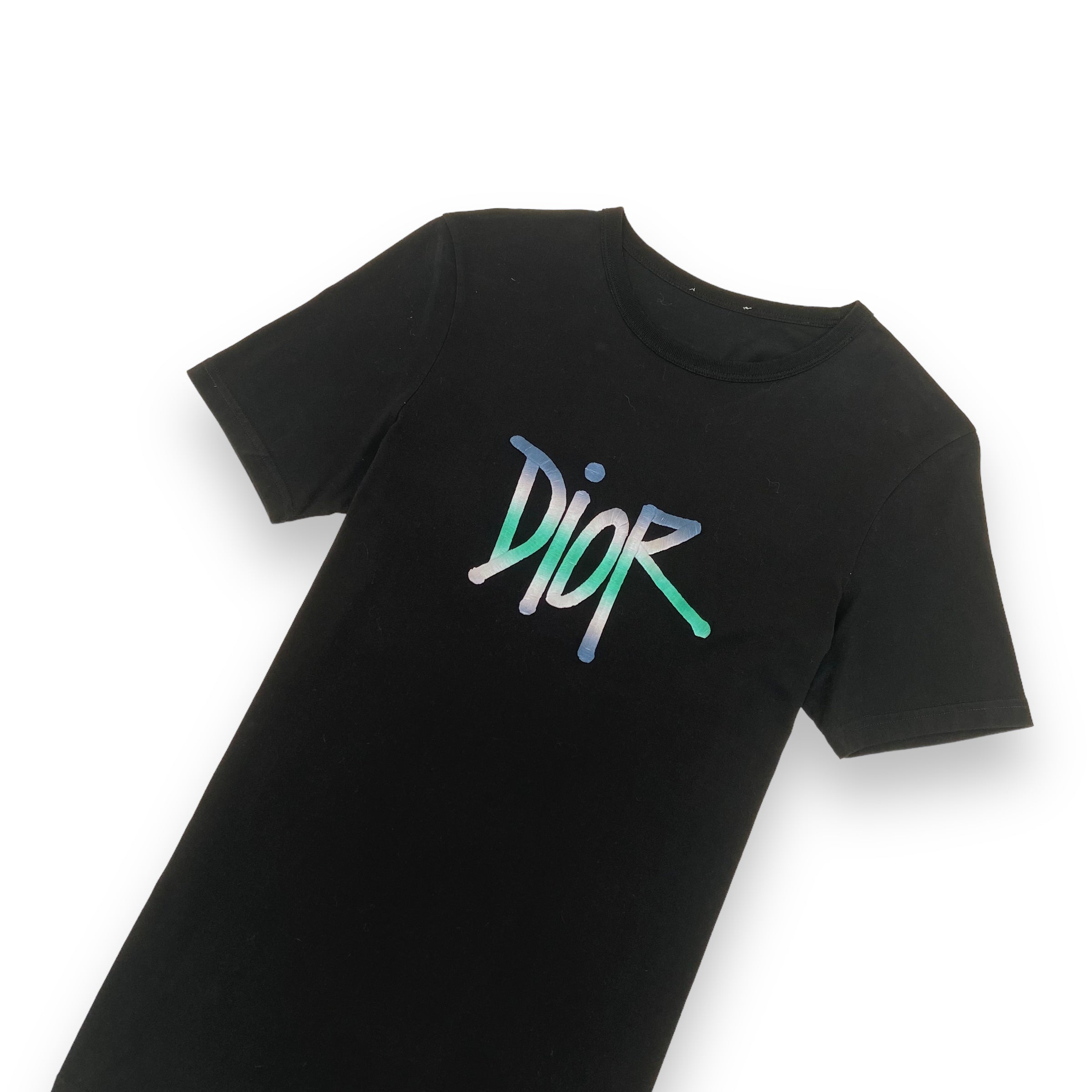 DIOR X SEAN STUSSY T-SHIRT BLACK XS