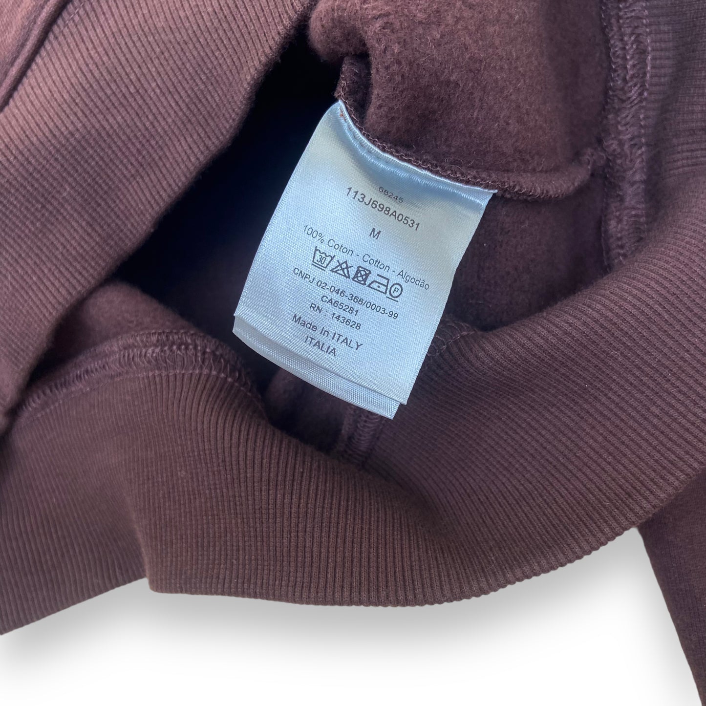 DIOR CD ICON HOODED SWEATSHIRT BROWN M