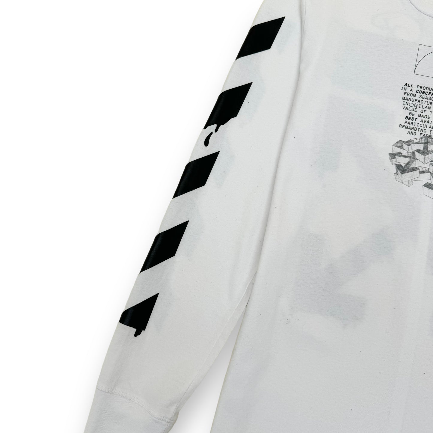 OFF-WHITE GOLDEN RATIO LONG-SLEEVE T-SHIRT WHITE / BLACK M