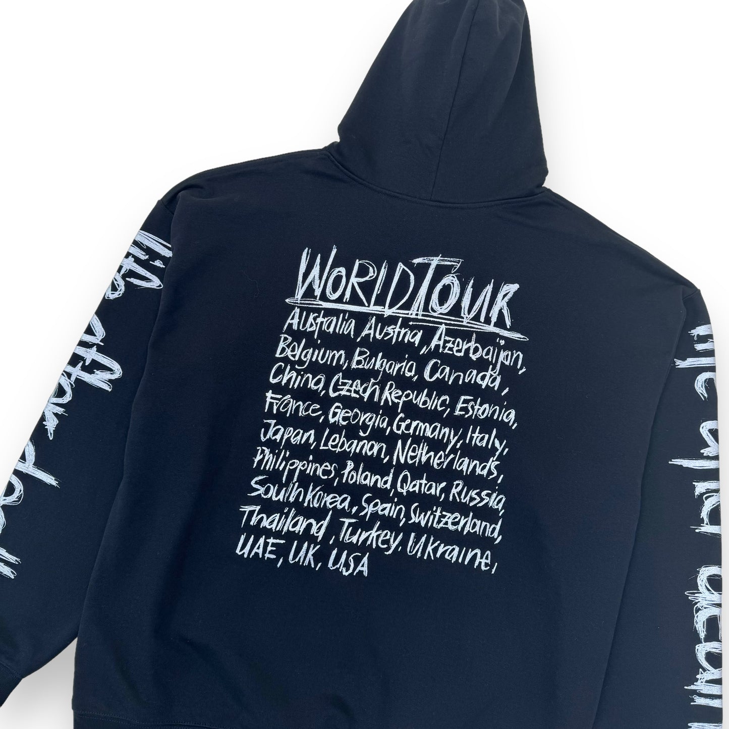 VETEMENTS WORLD TOUR LOGO HOODIE BLACK L