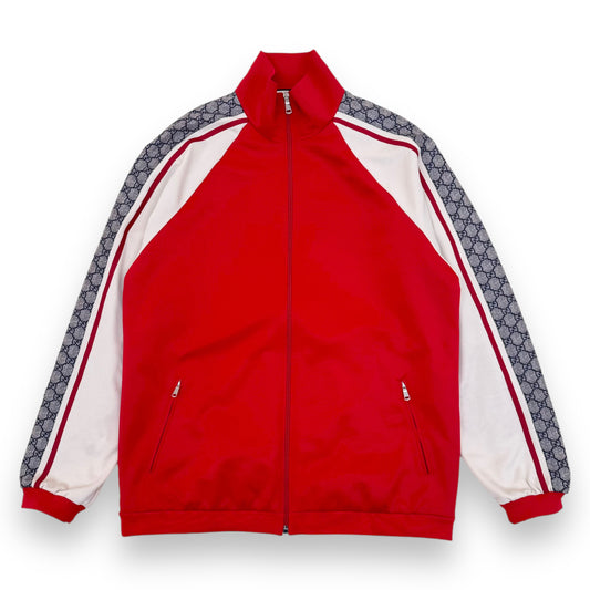 GUCCI ZIP-UP TECHNICAL TRACK JACKET RED L