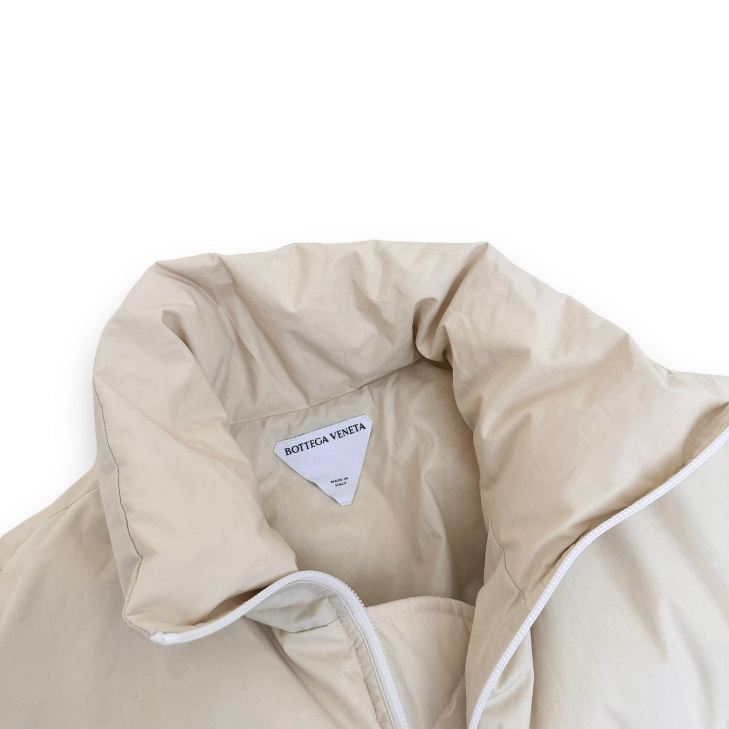 BOTTEGA VENETA DOWN-FILLED QUILTED POPLIN PUFFER JACKET CREAM XS