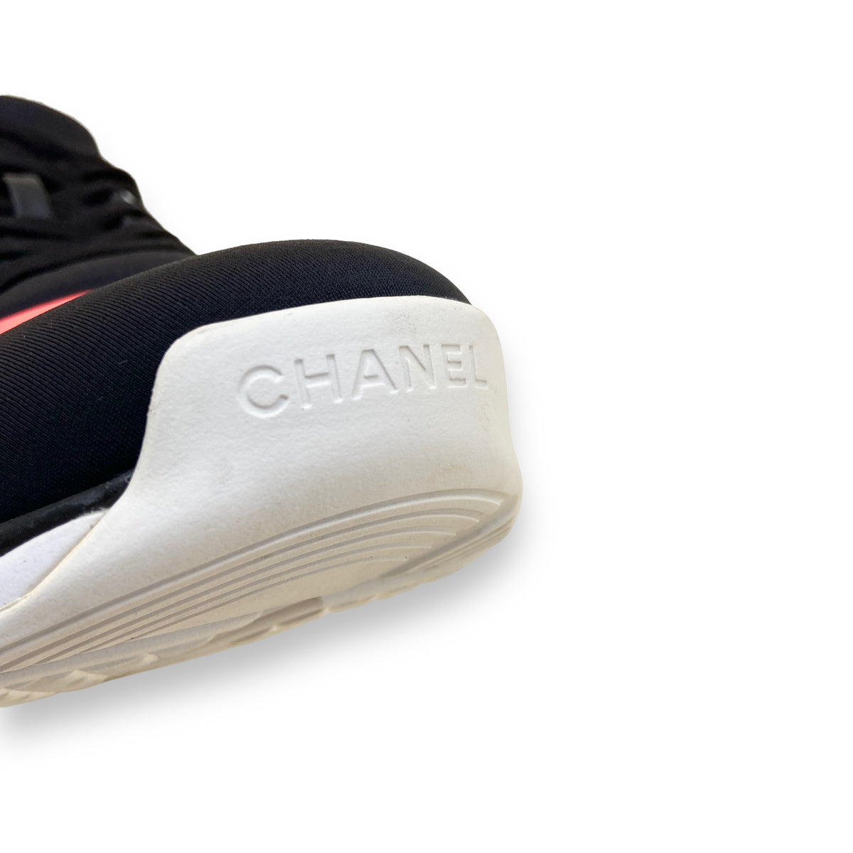 CHANEL CC INTERLOCKING TRI COLOUR NEOPRENE RUNNER SNEAKERS UK9
