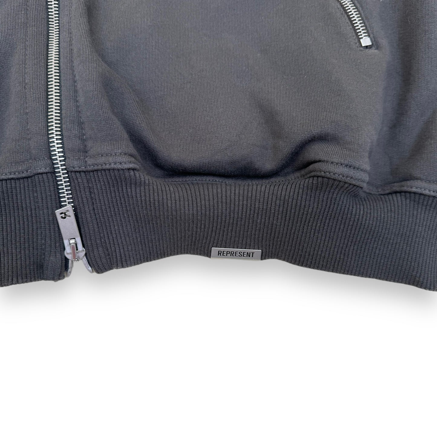 REPRESENT BLANKS ZIP-UP SWEATSHIRT GREY L