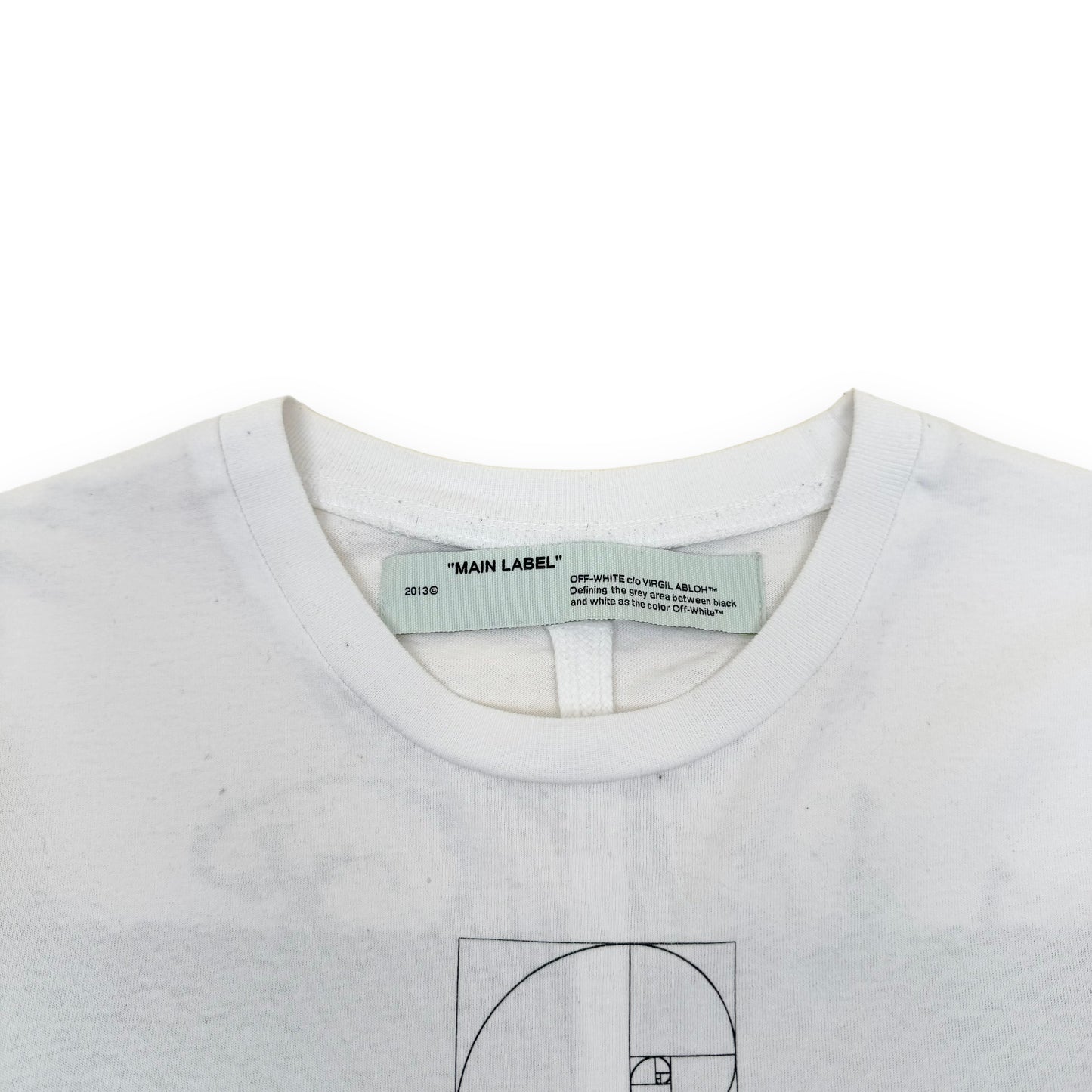 OFF-WHITE GOLDEN RATIO LONG-SLEEVE T-SHIRT WHITE / BLACK M