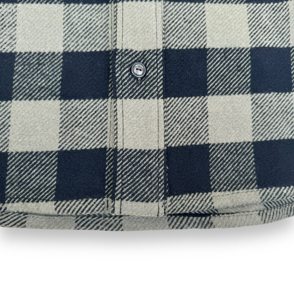 OFF-WHITE CHECKED LOGO EMBROIDERED FLANNEL SHIRT GREEN / BLACK L