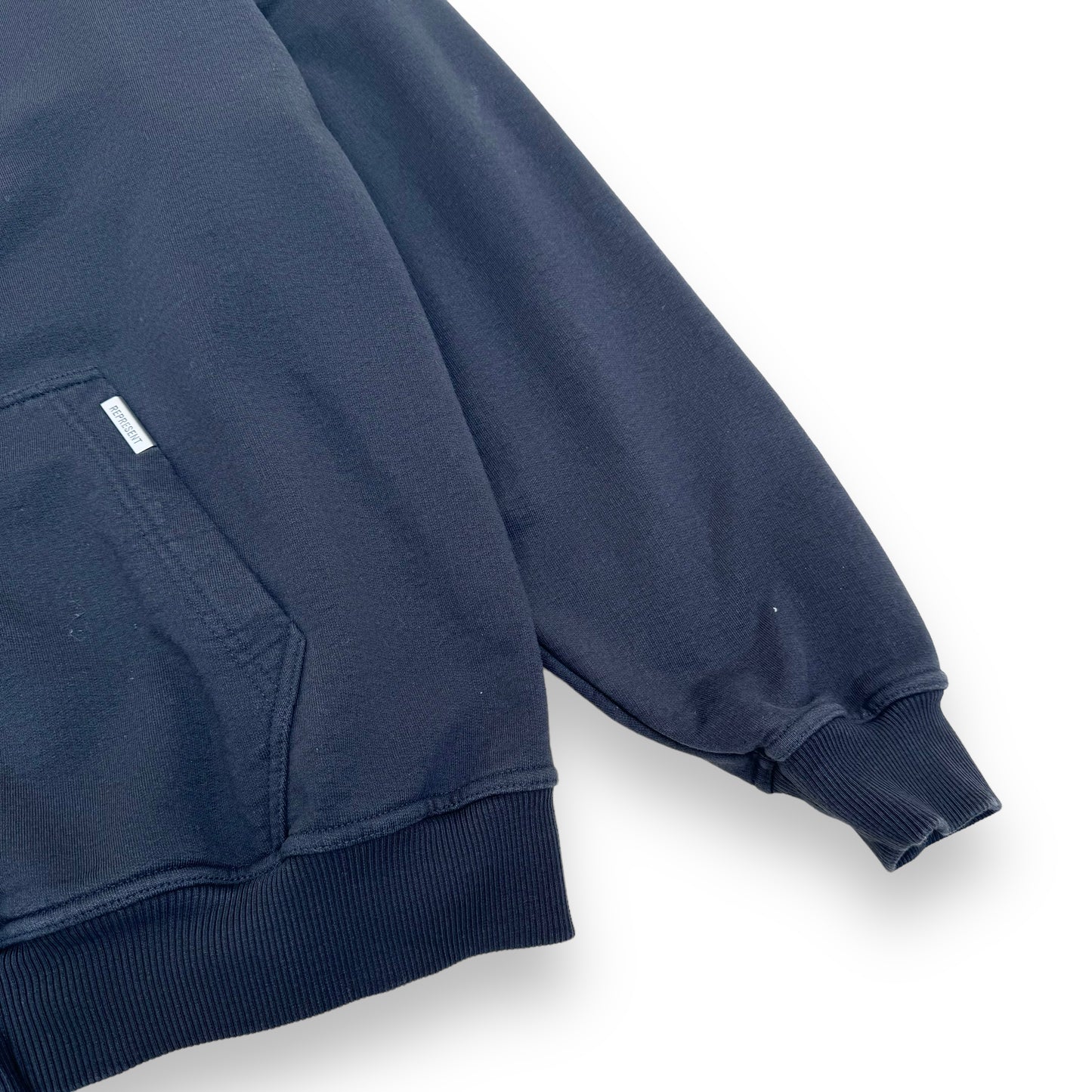 REPRESENT ZIP-UP BLANKS HOODIE NAVY L