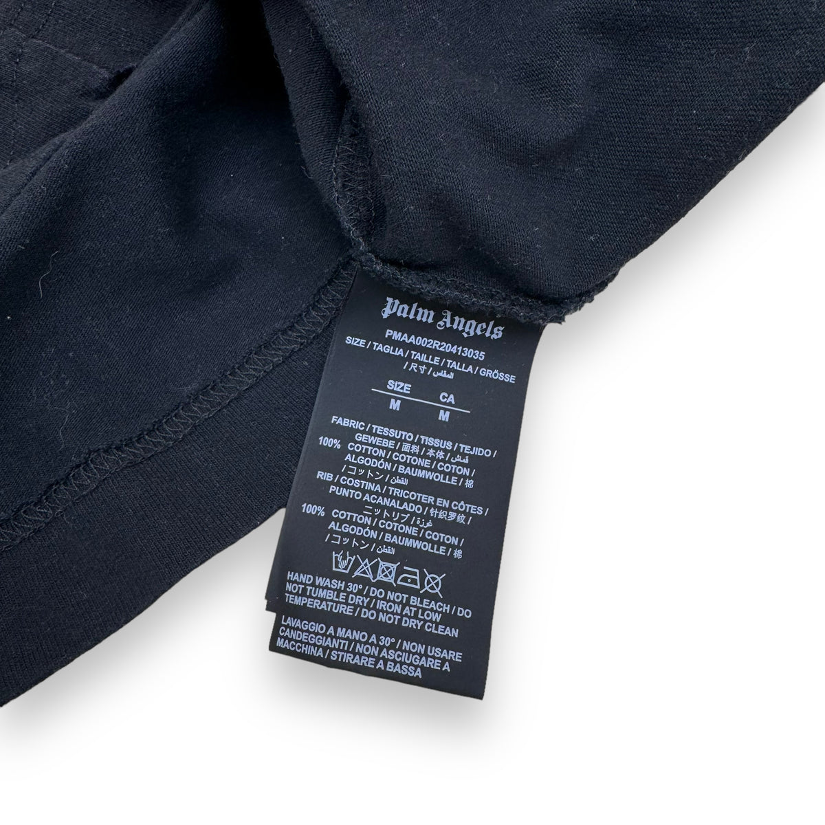 PALM ANGELS OVERSIZED COTTON LOGO T-SHIRT BLACK M